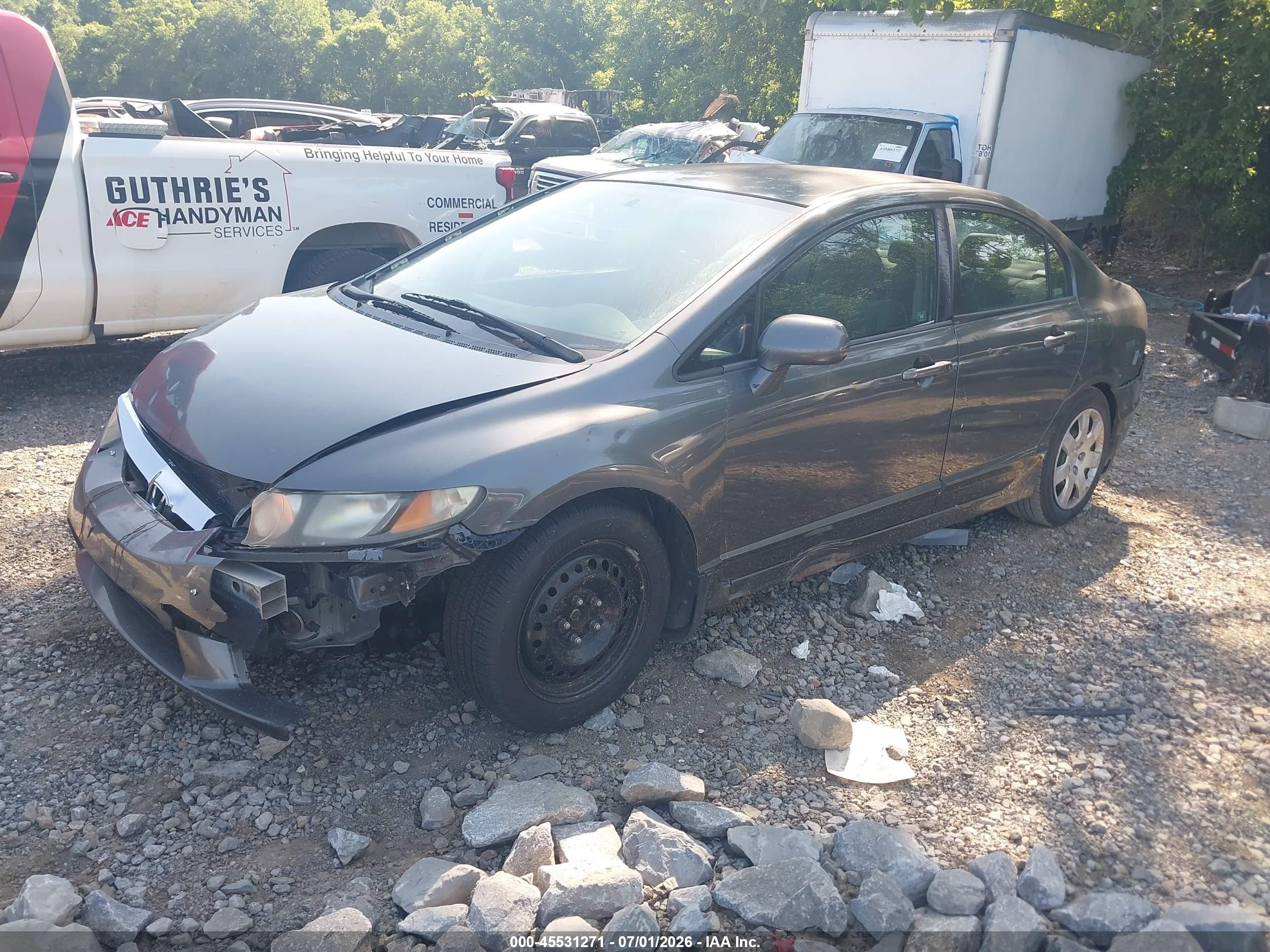 2009 Honda Civic Lx Gray vin: 2HGFA16509H364638