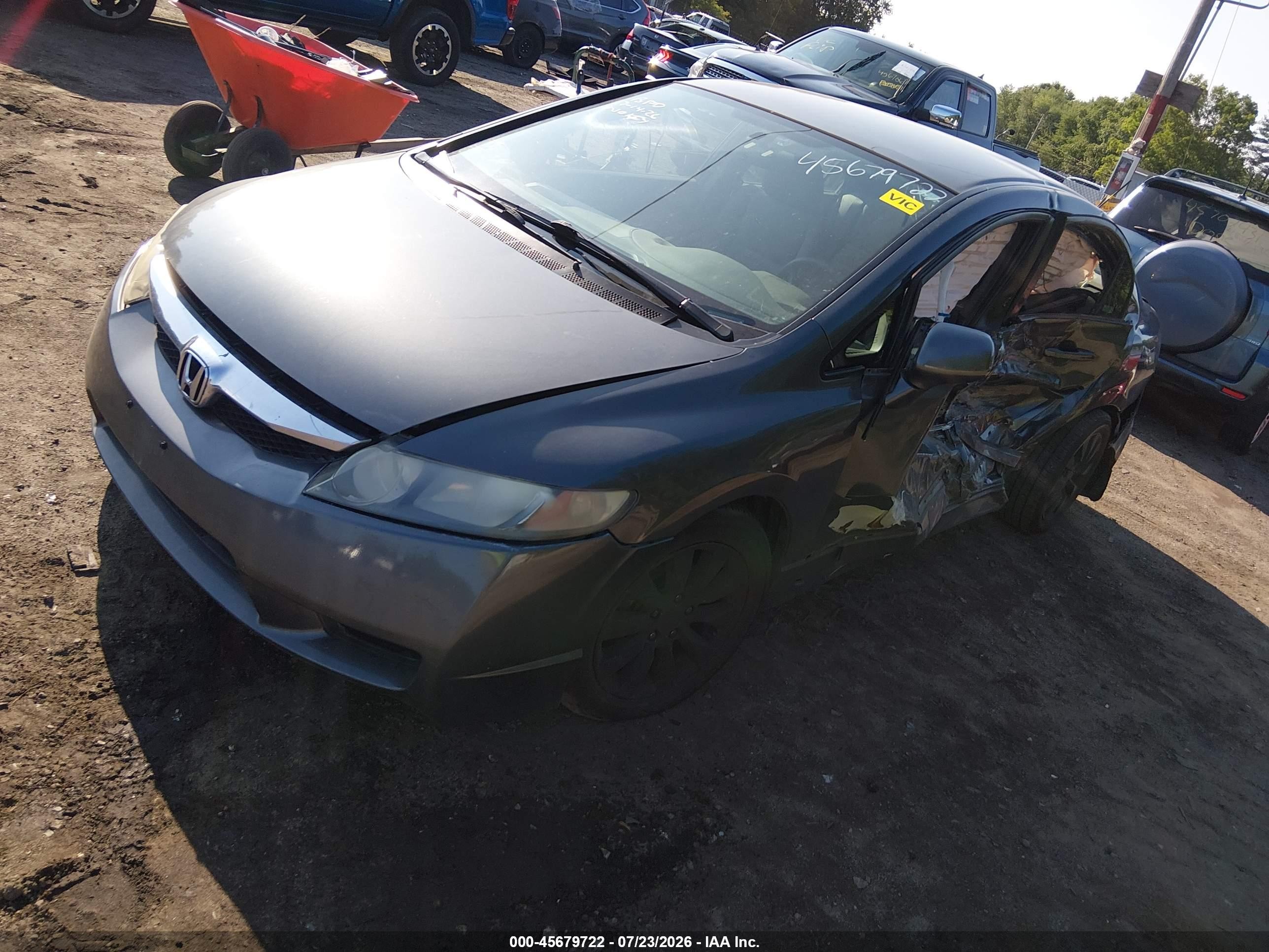 2009 Honda Civic Lx Gray vin: 2HGFA16509H368138