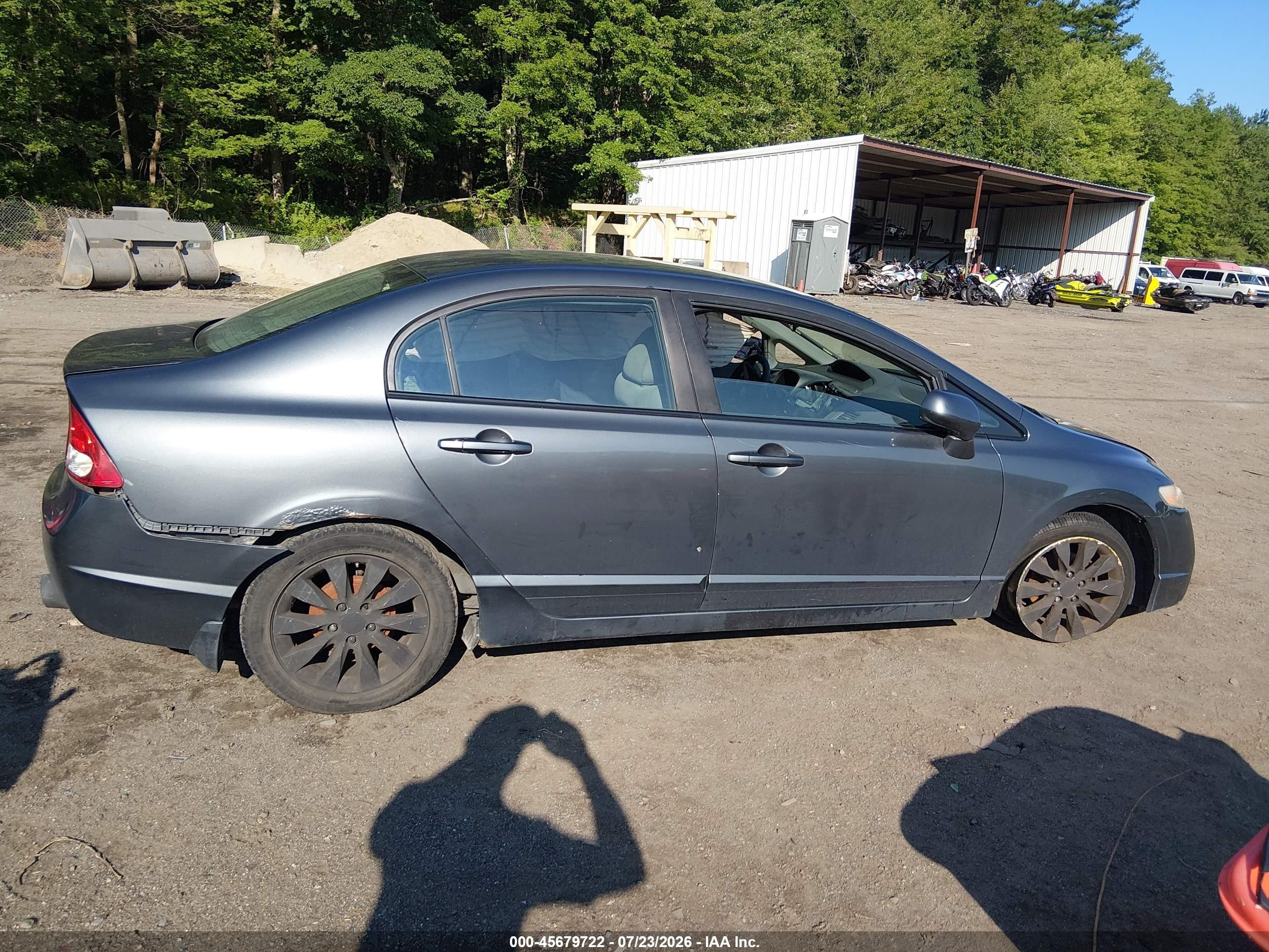 2009 Honda Civic Lx Gray vin: 2HGFA16509H368138