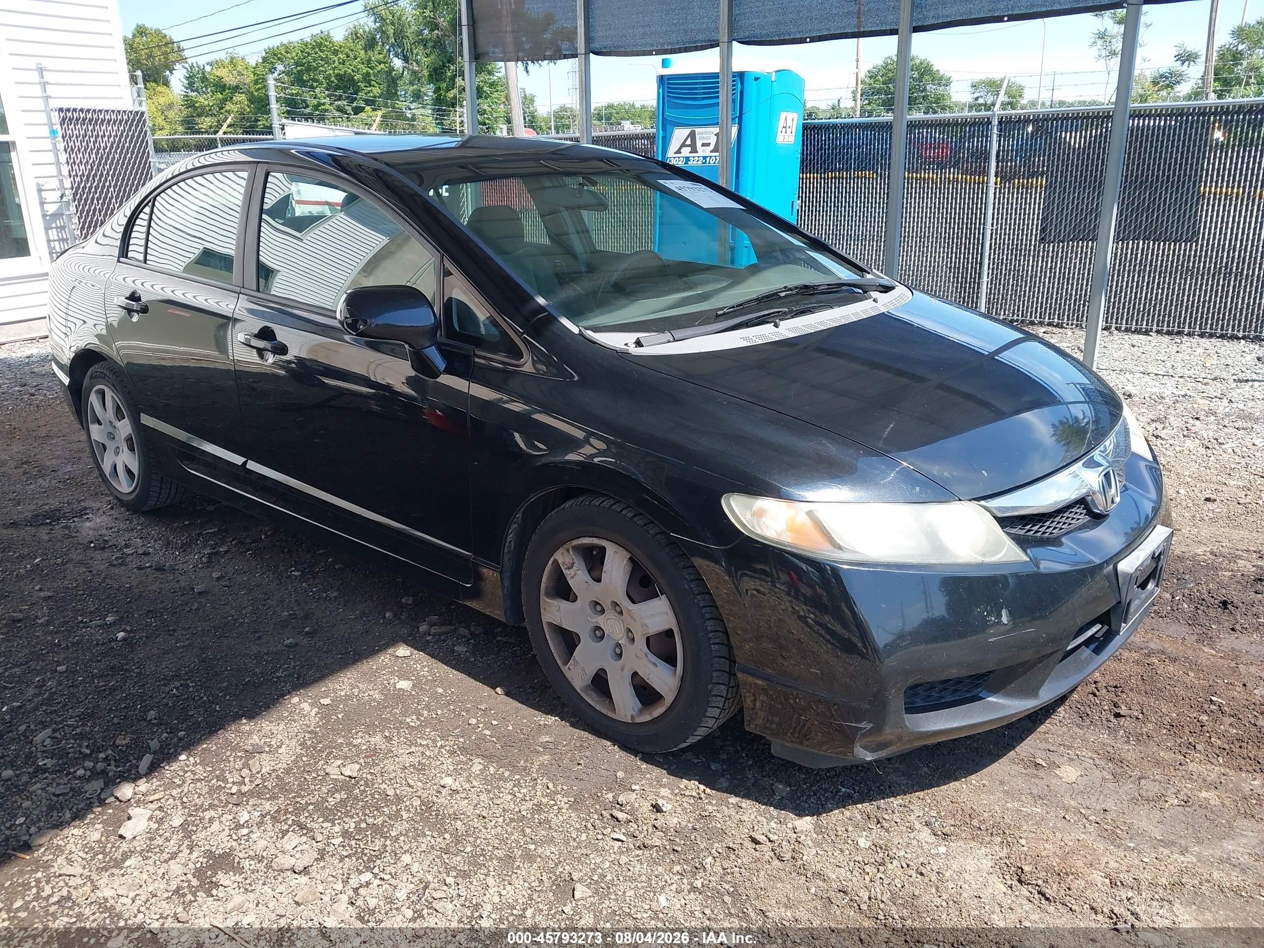2009 Honda Civic Lx Black vin: 2HGFA16509H369113