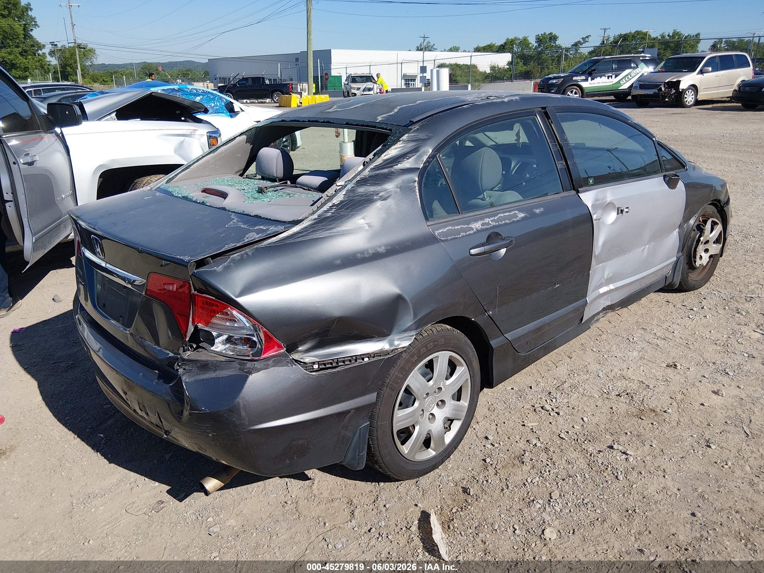 2009 Honda Civic Lx Gray vin: 2HGFA16509H521679