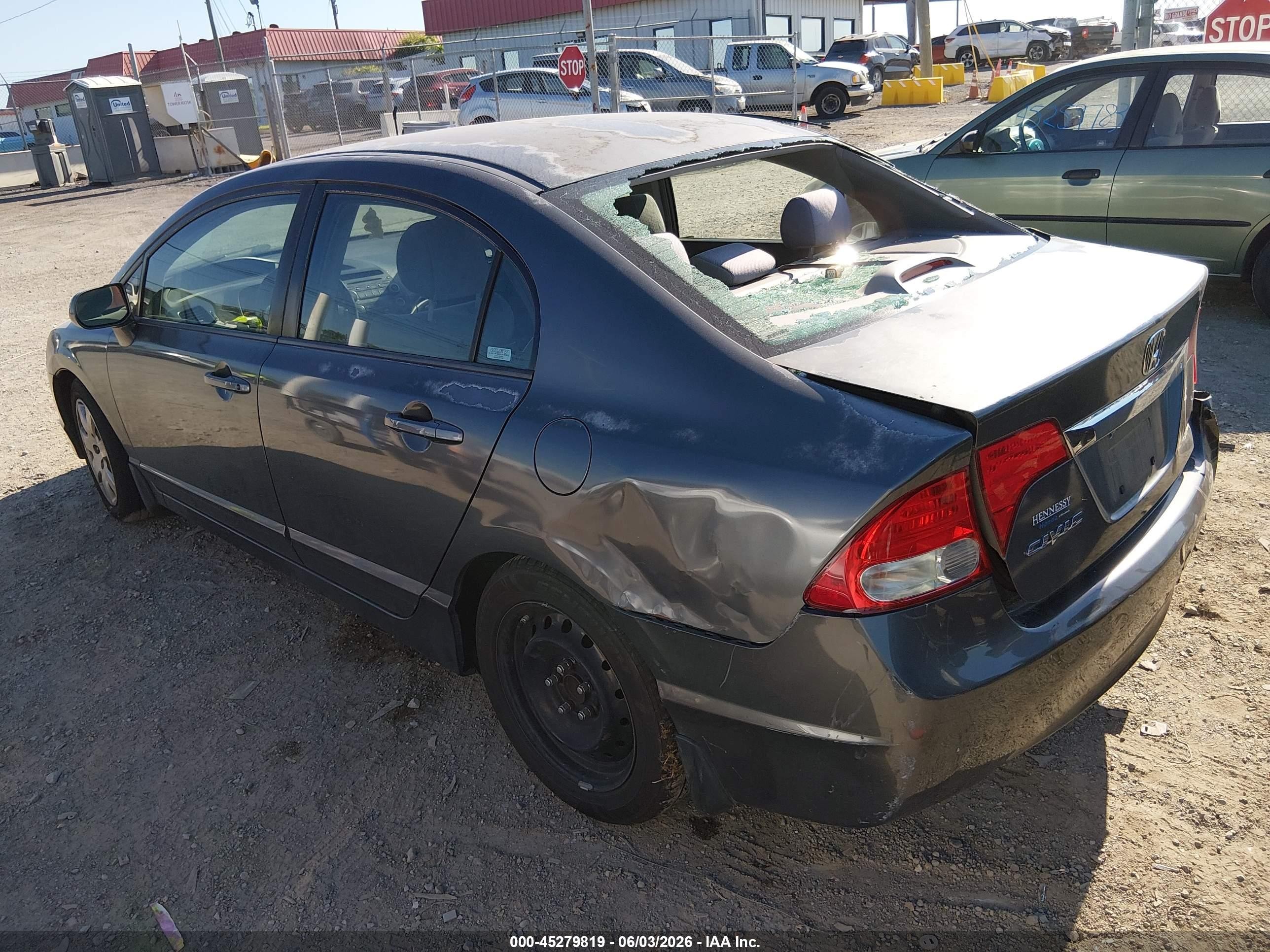 2009 Honda Civic Lx Gray vin: 2HGFA16509H521679