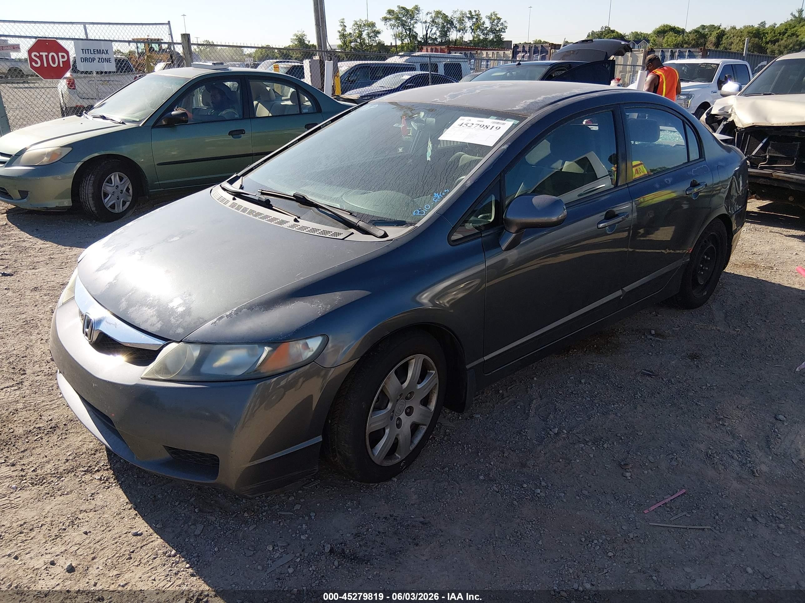 2009 Honda Civic Lx Gray vin: 2HGFA16509H521679