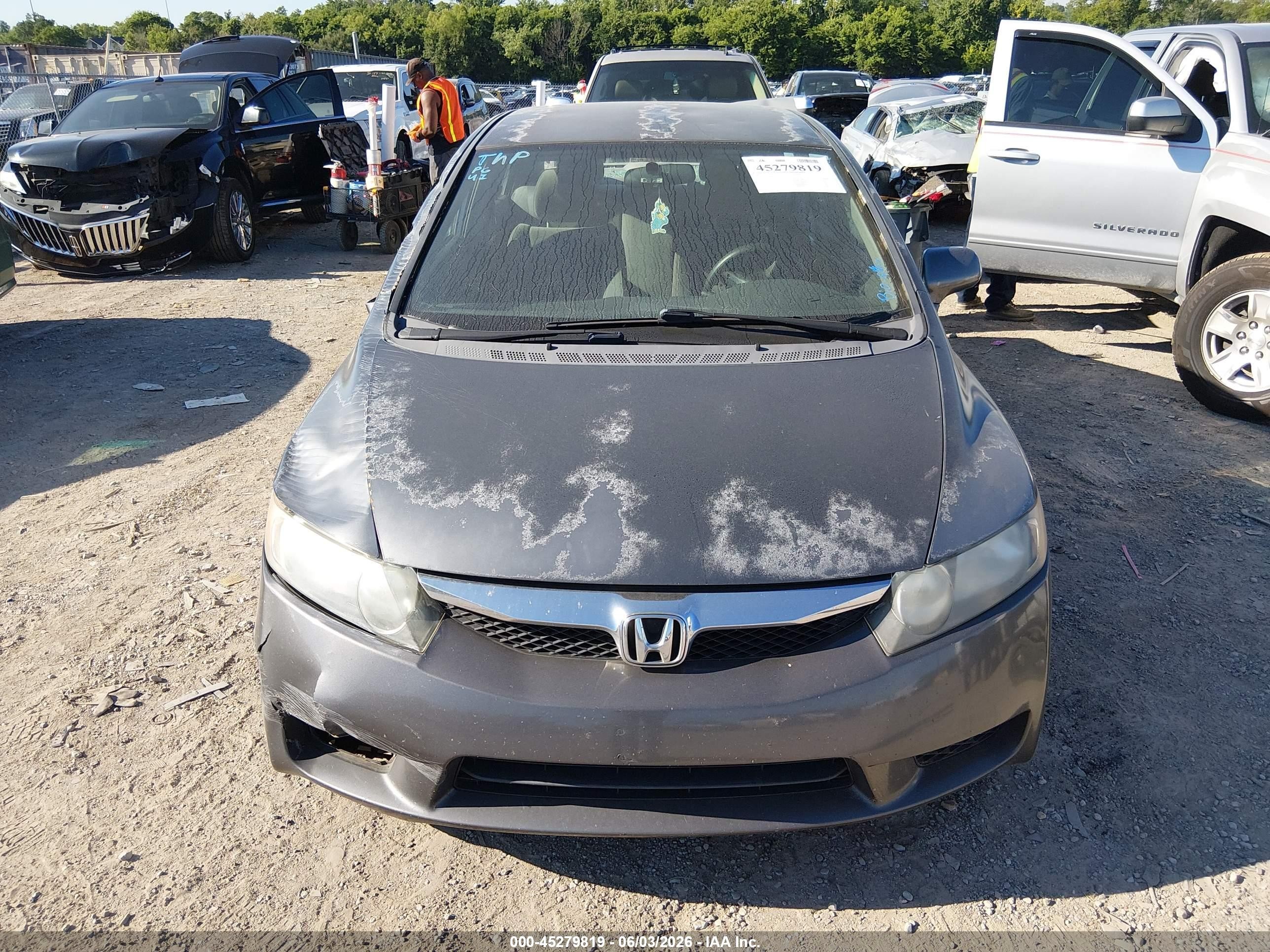 2009 Honda Civic Lx Gray vin: 2HGFA16509H521679