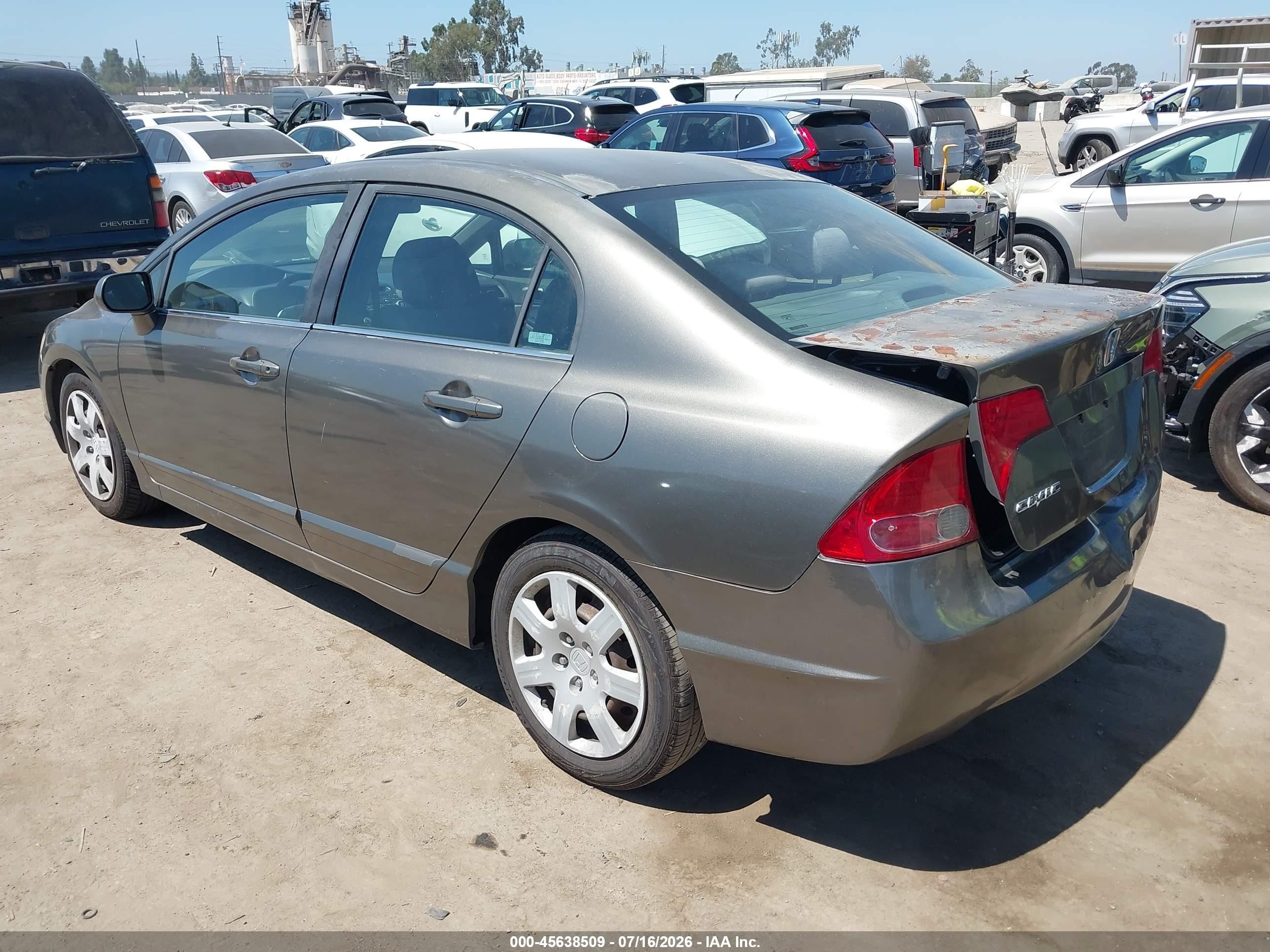2006 Honda Civic Lx Gray vin: 2HGFA16516H509908