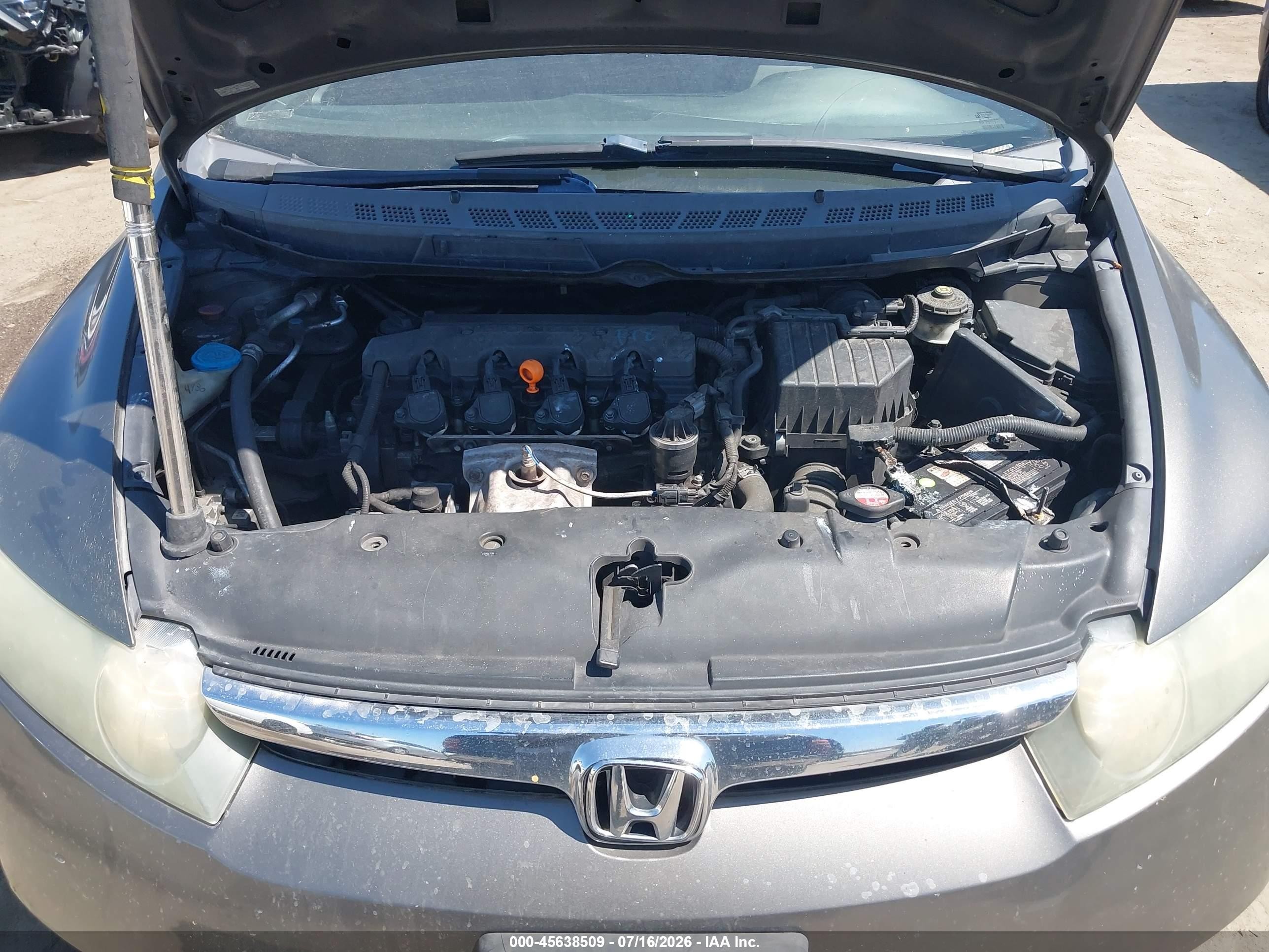 2006 Honda Civic Lx Gray vin: 2HGFA16516H509908