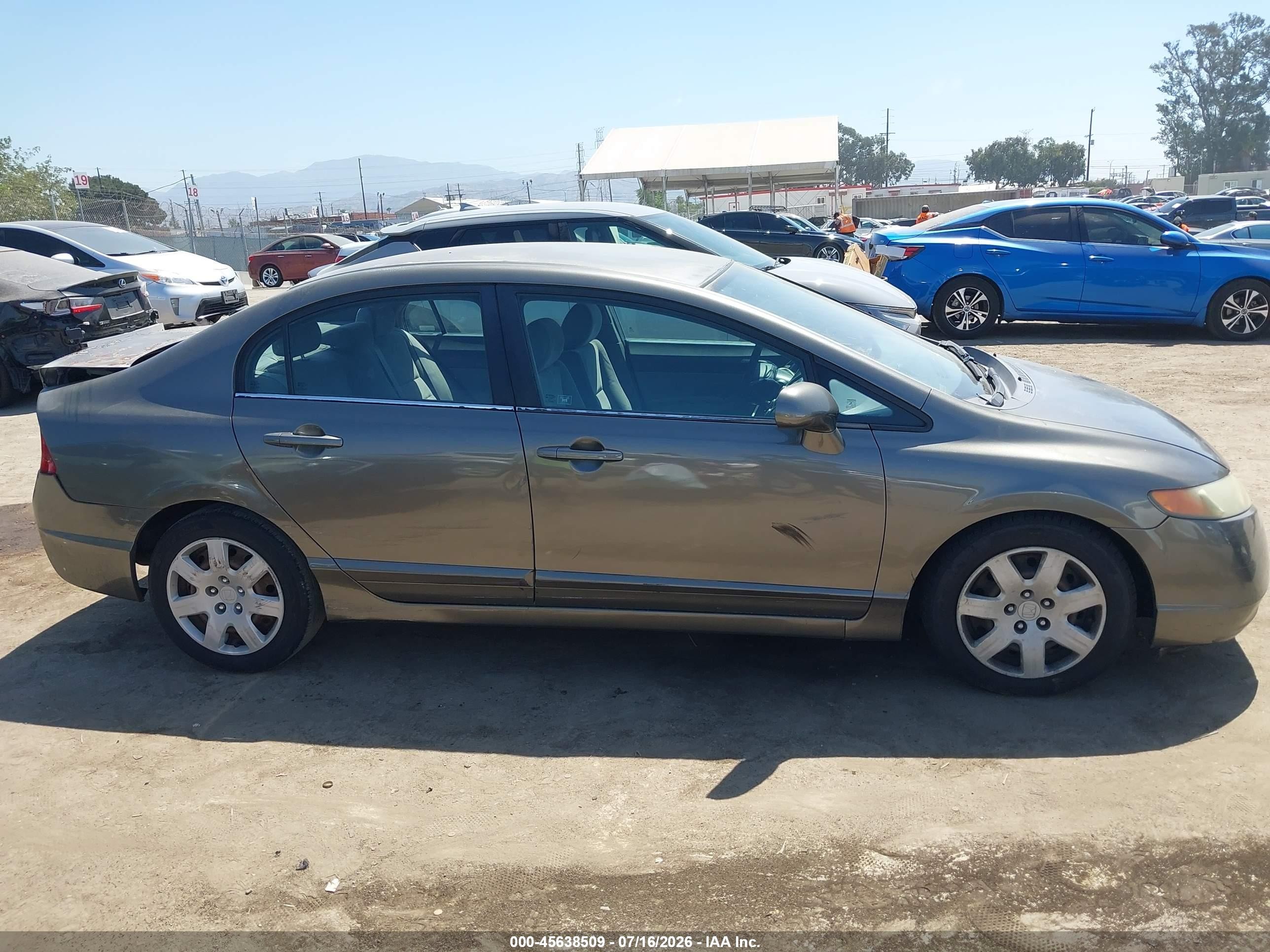 2006 Honda Civic Lx Gray vin: 2HGFA16516H509908