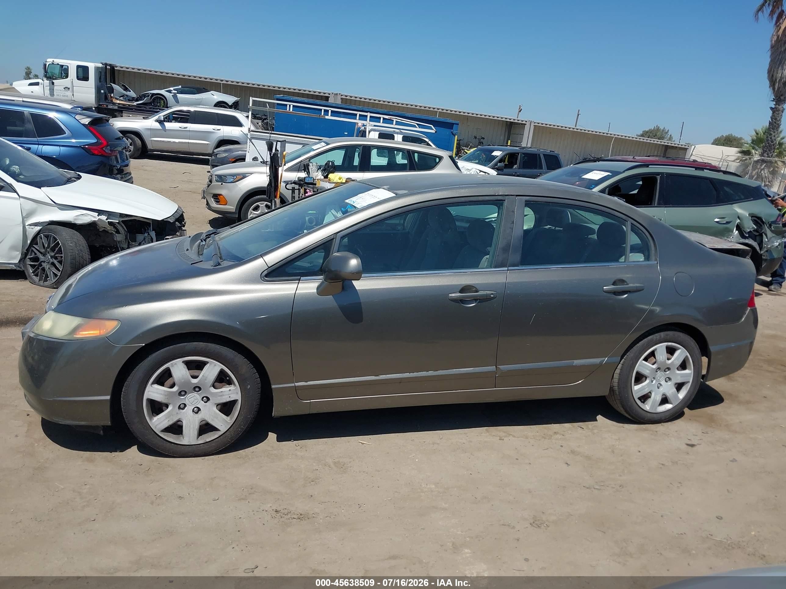 2006 Honda Civic Lx Gray vin: 2HGFA16516H509908