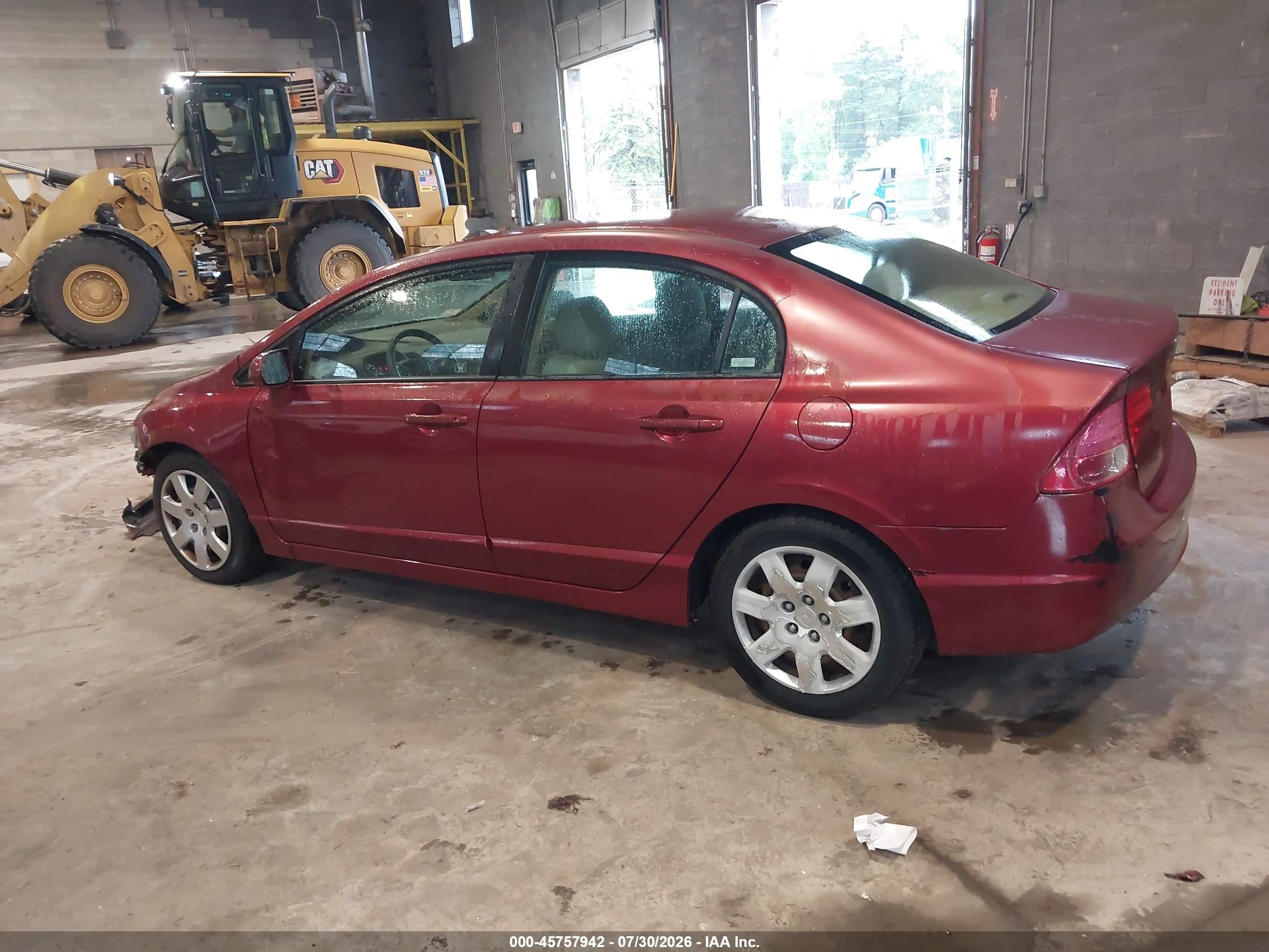 2006 Honda Civic Lx Red vin: 2HGFA16516H516387