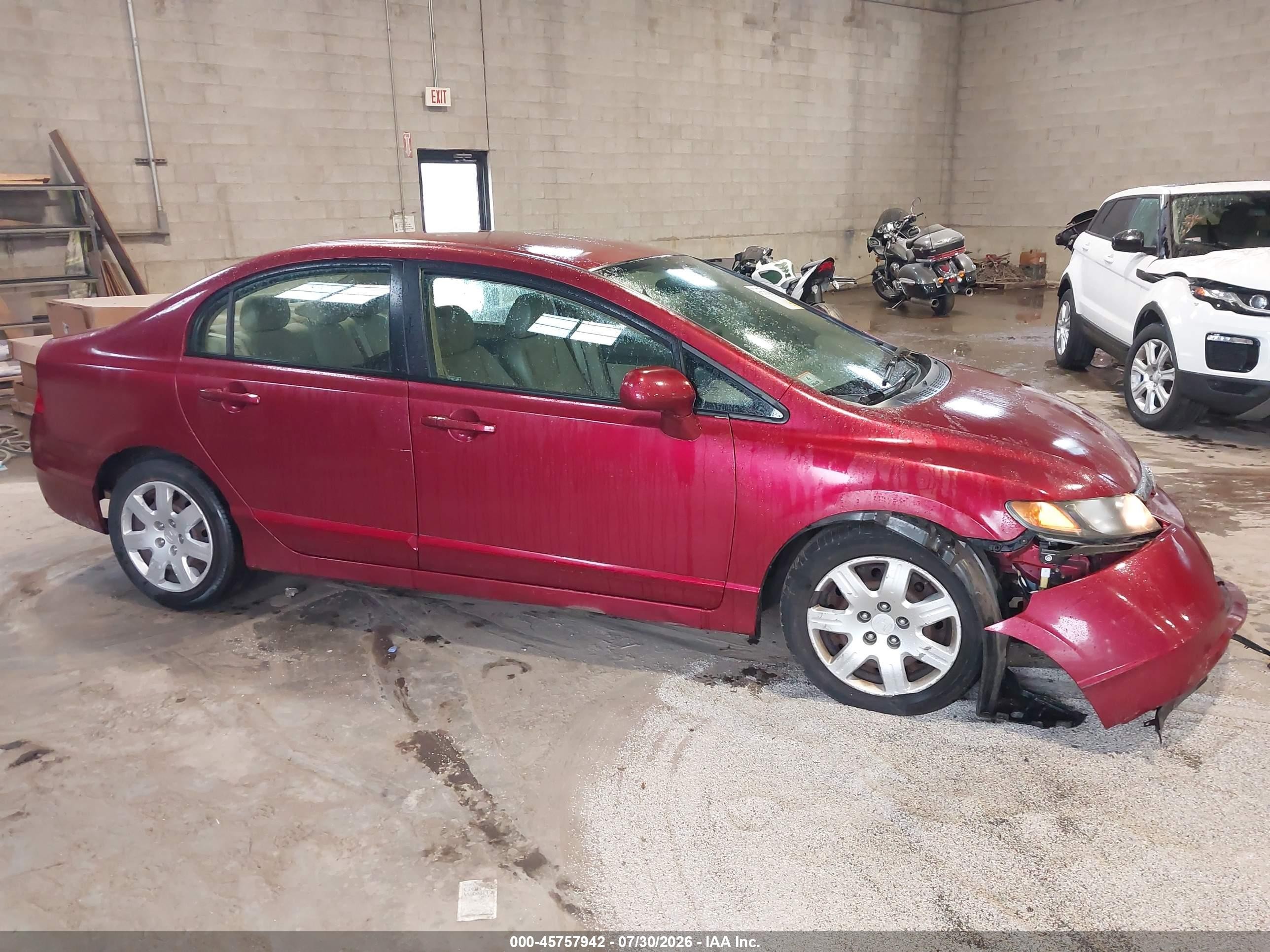 2006 Honda Civic Lx Red vin: 2HGFA16516H516387