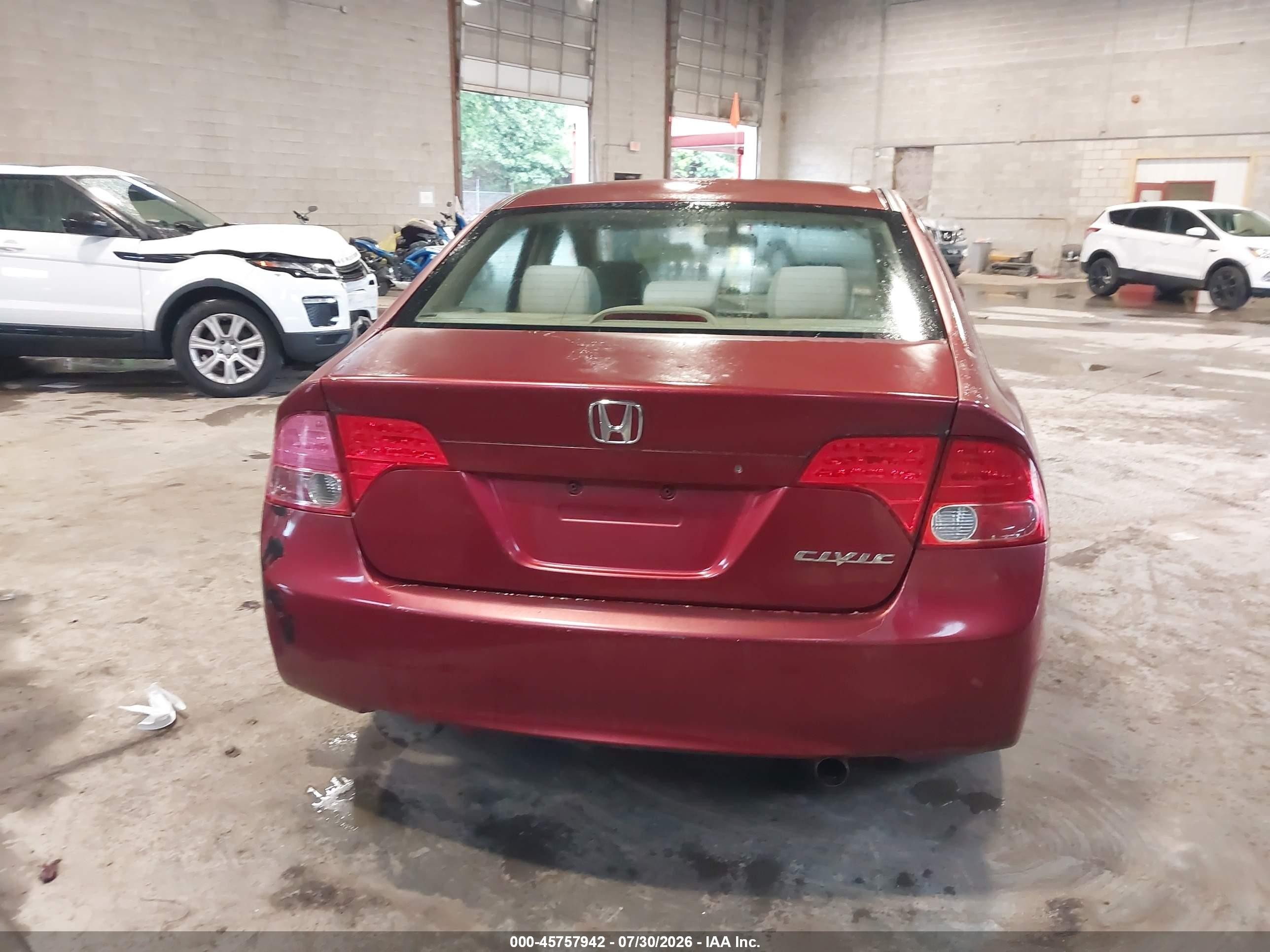 2006 Honda Civic Lx Red vin: 2HGFA16516H516387