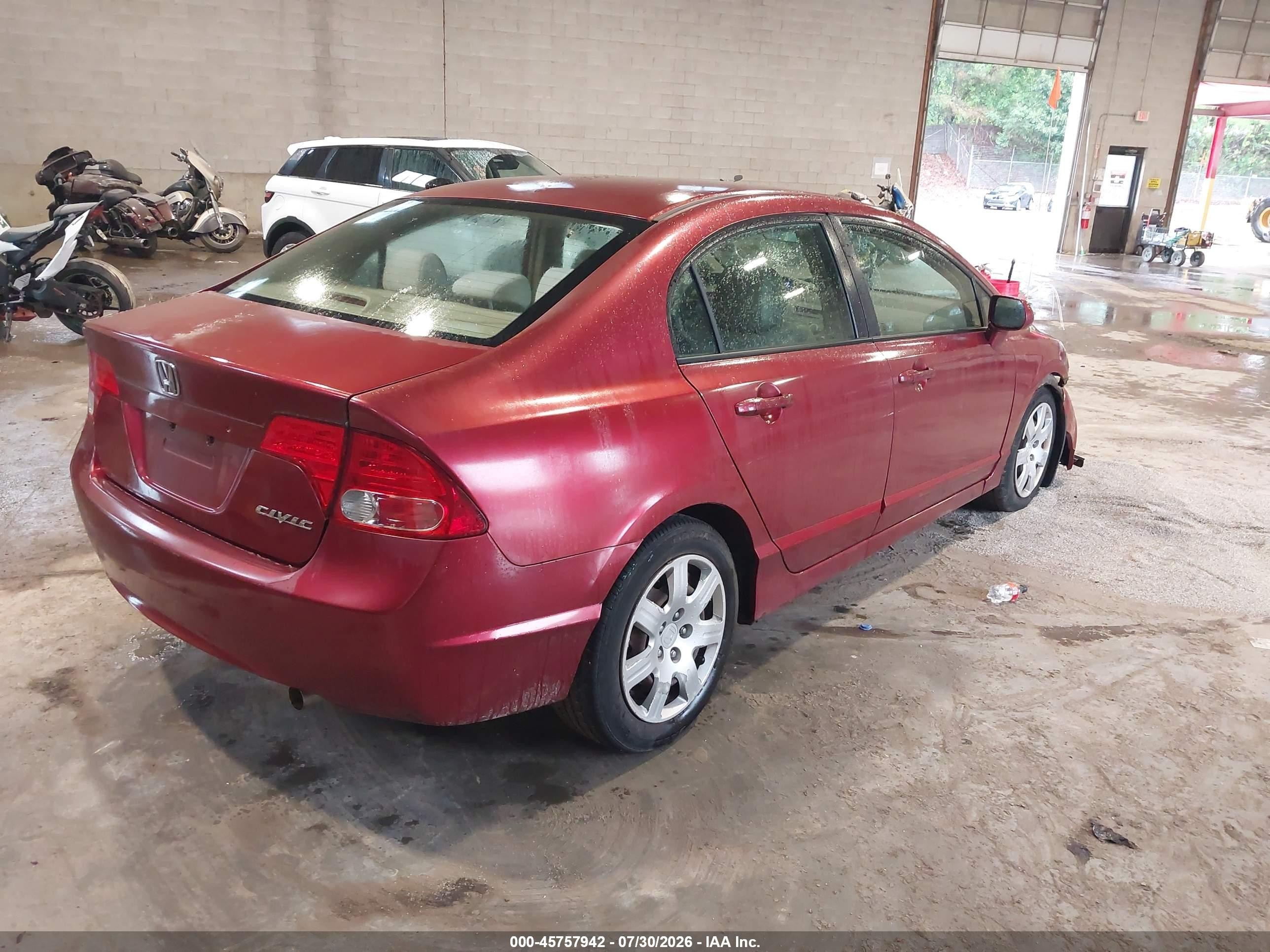 2006 Honda Civic Lx Red vin: 2HGFA16516H516387