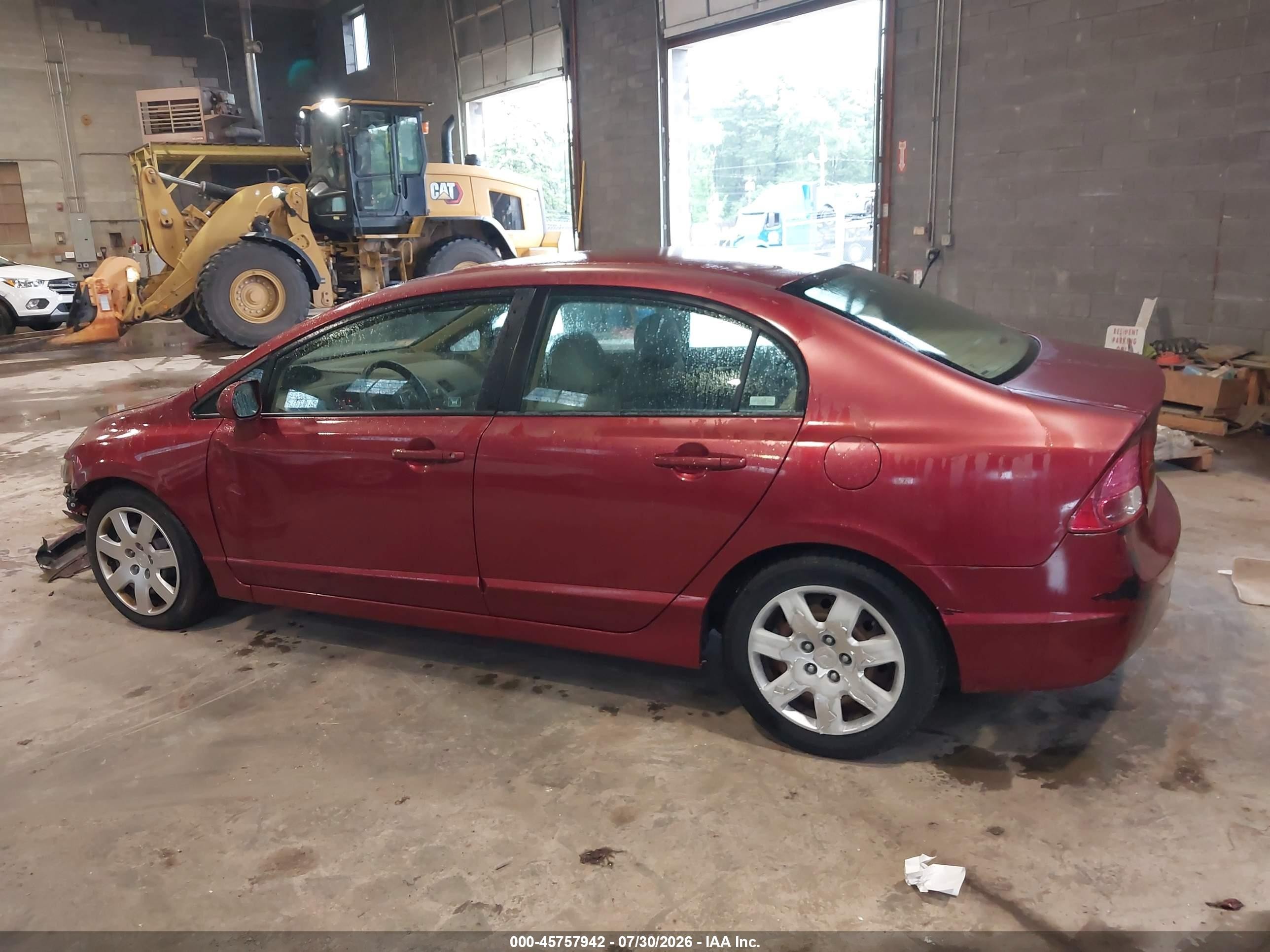 2006 Honda Civic Lx Red vin: 2HGFA16516H516387