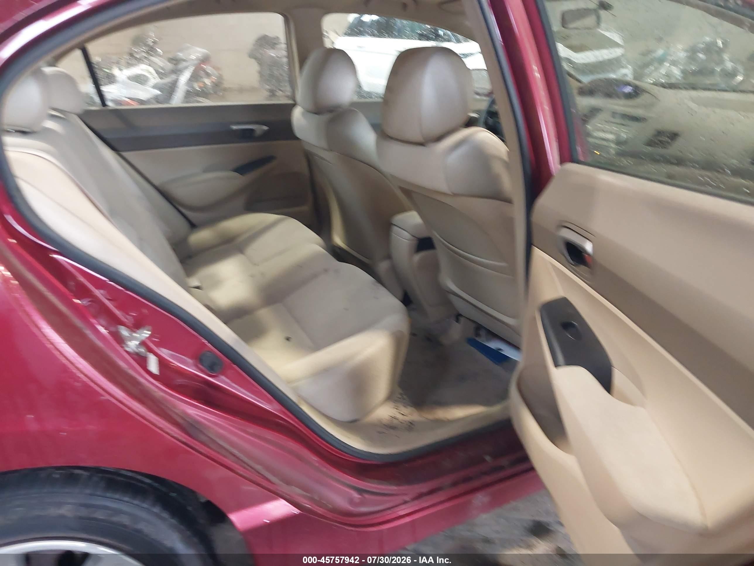 2006 Honda Civic Lx Red vin: 2HGFA16516H516387