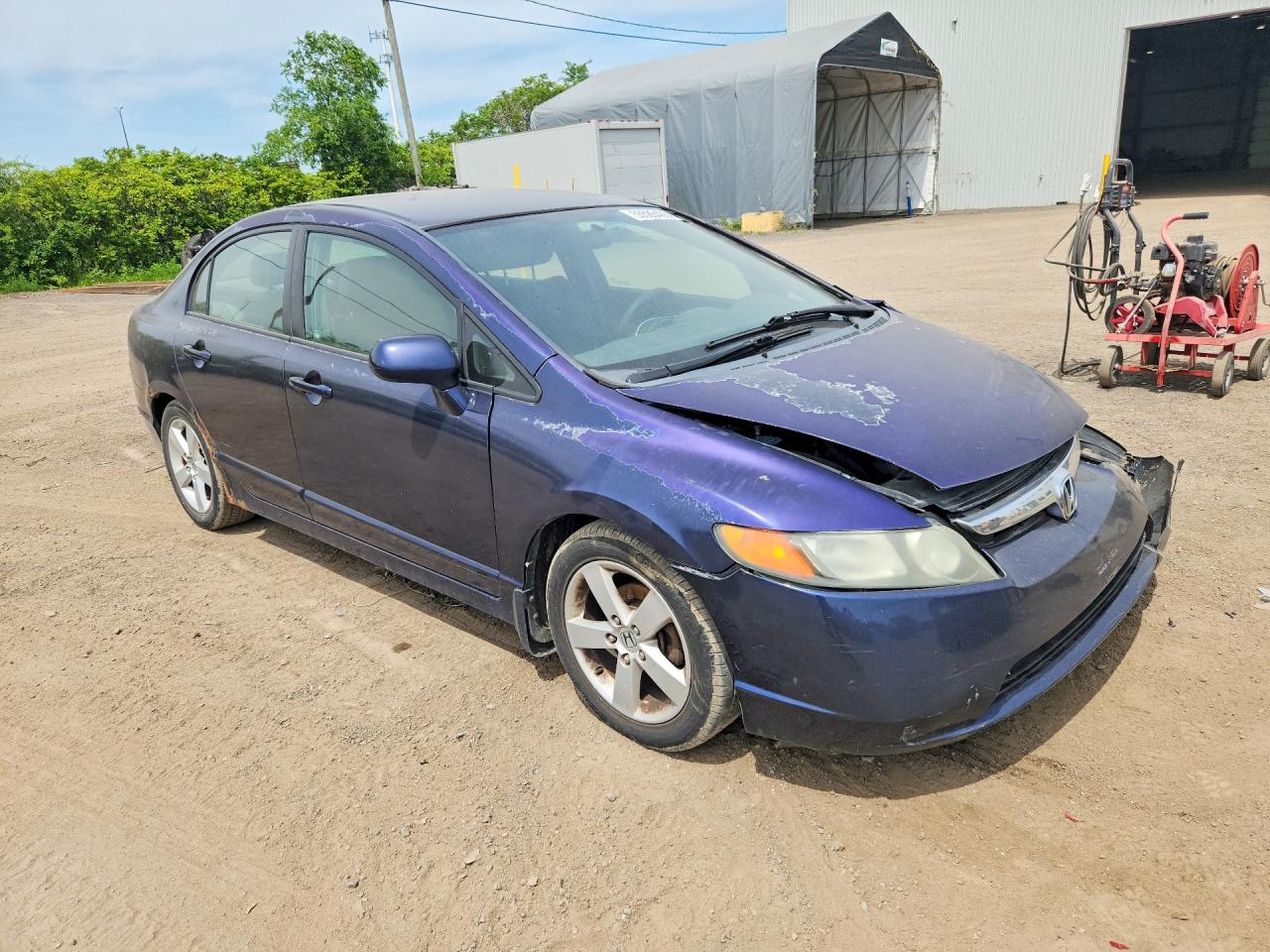 2007 Honda Civic Lx Blue vin: 2HGFA16517H021334
