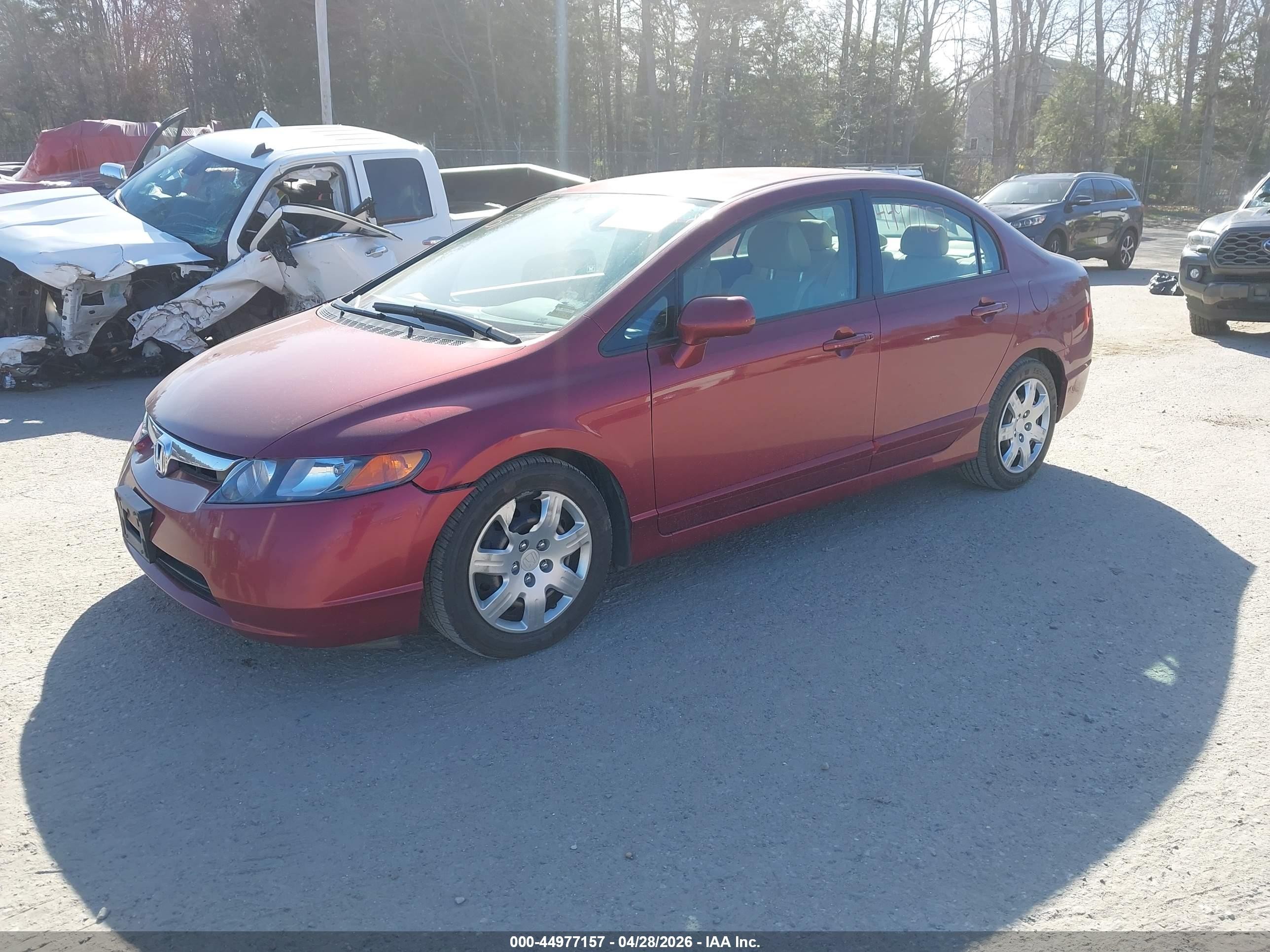 2007 Honda Civic Lx Темно-бордовый vin: 2HGFA16517H501079