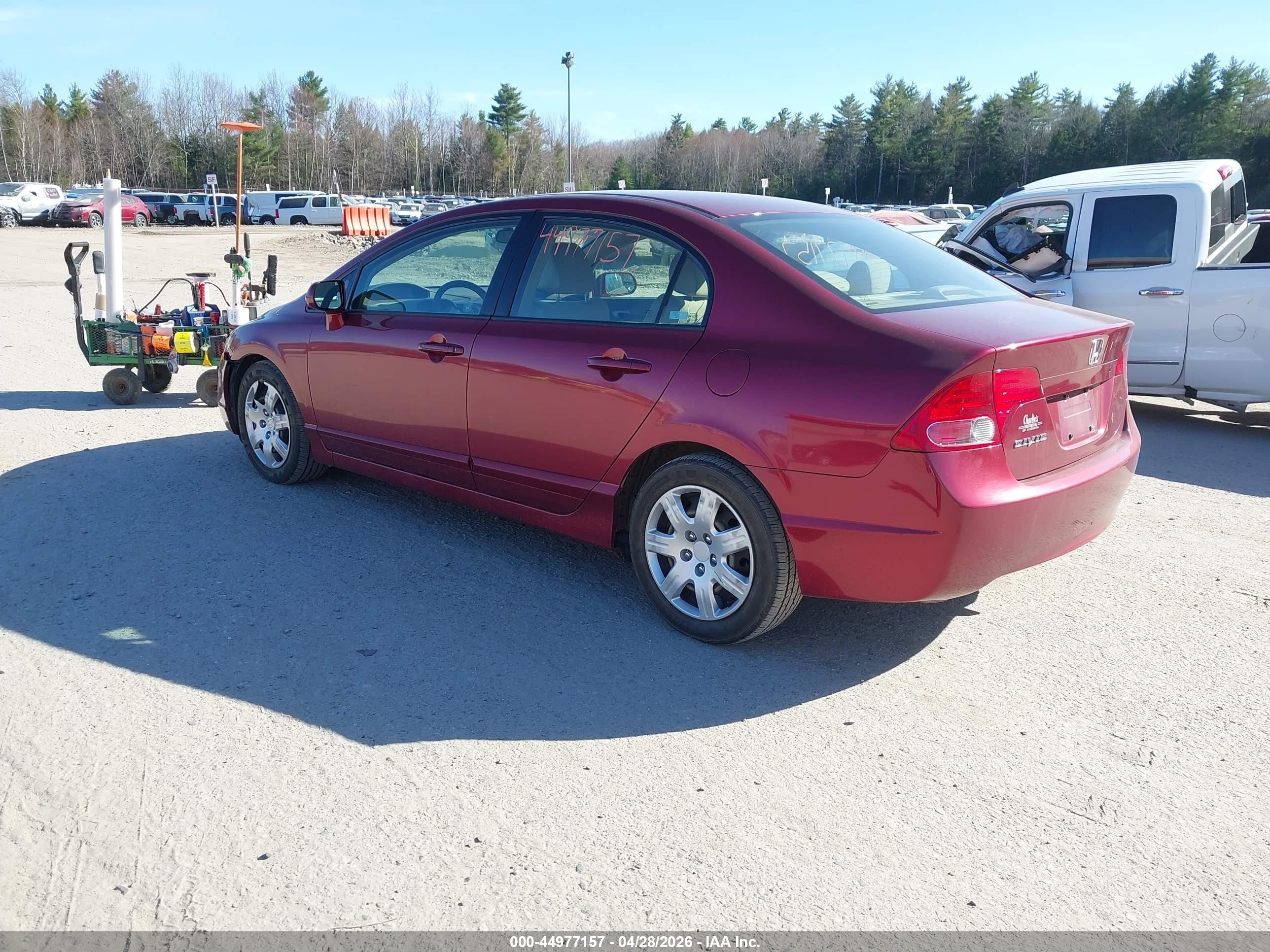 2007 Honda Civic Lx Темно-бордовый vin: 2HGFA16517H501079