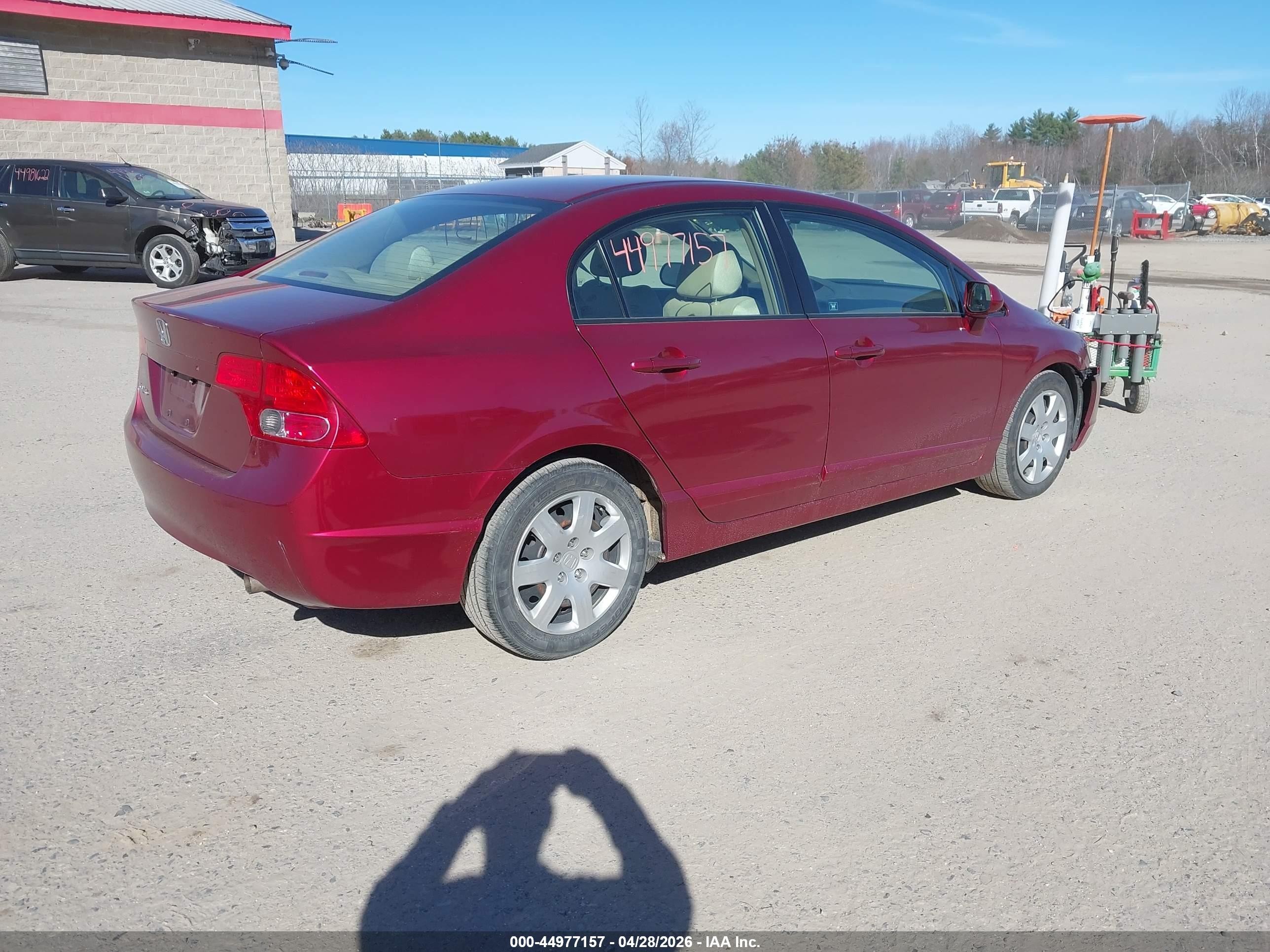 2007 Honda Civic Lx Темно-бордовый vin: 2HGFA16517H501079