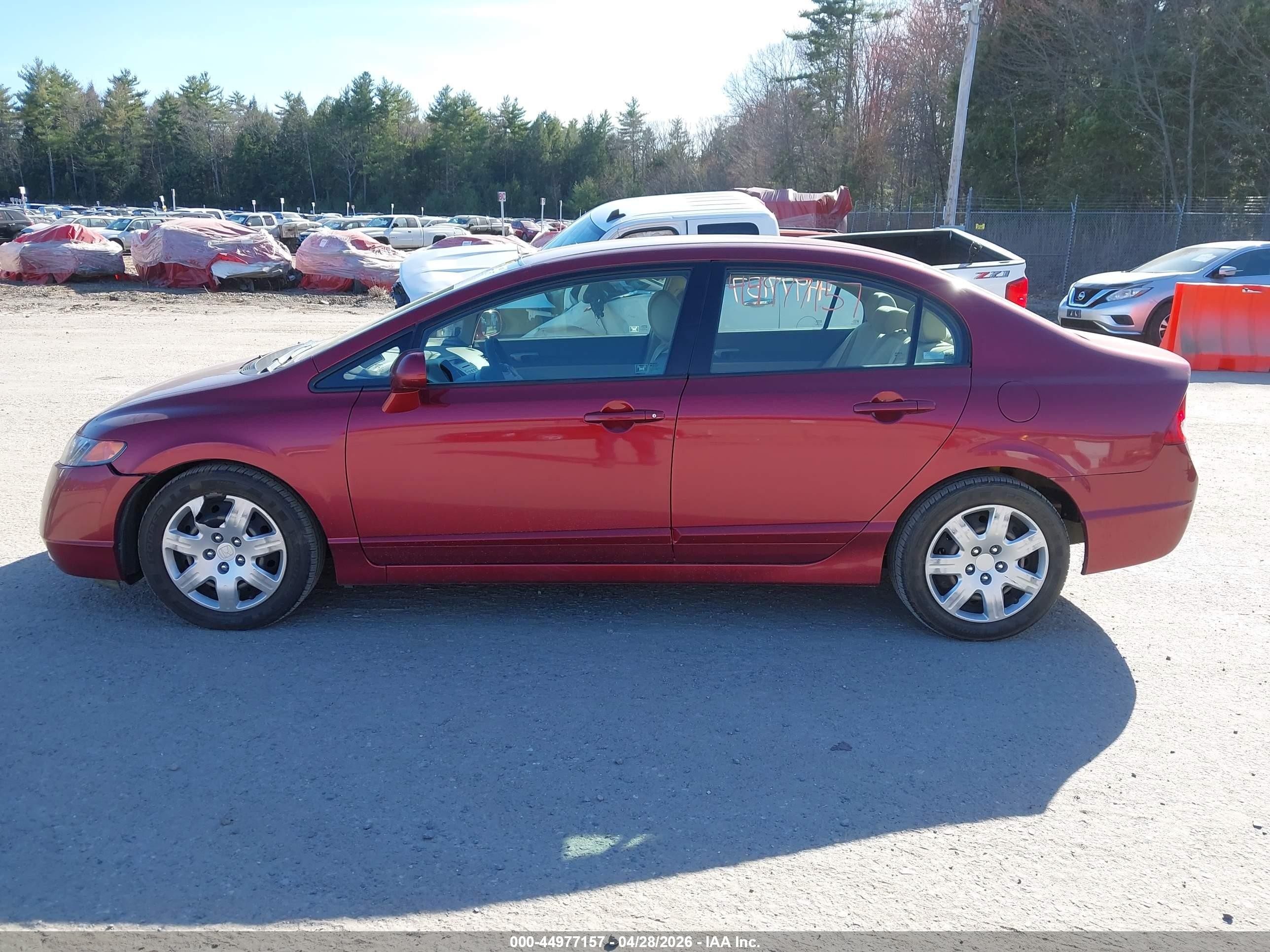 2007 Honda Civic Lx Темно-бордовый vin: 2HGFA16517H501079