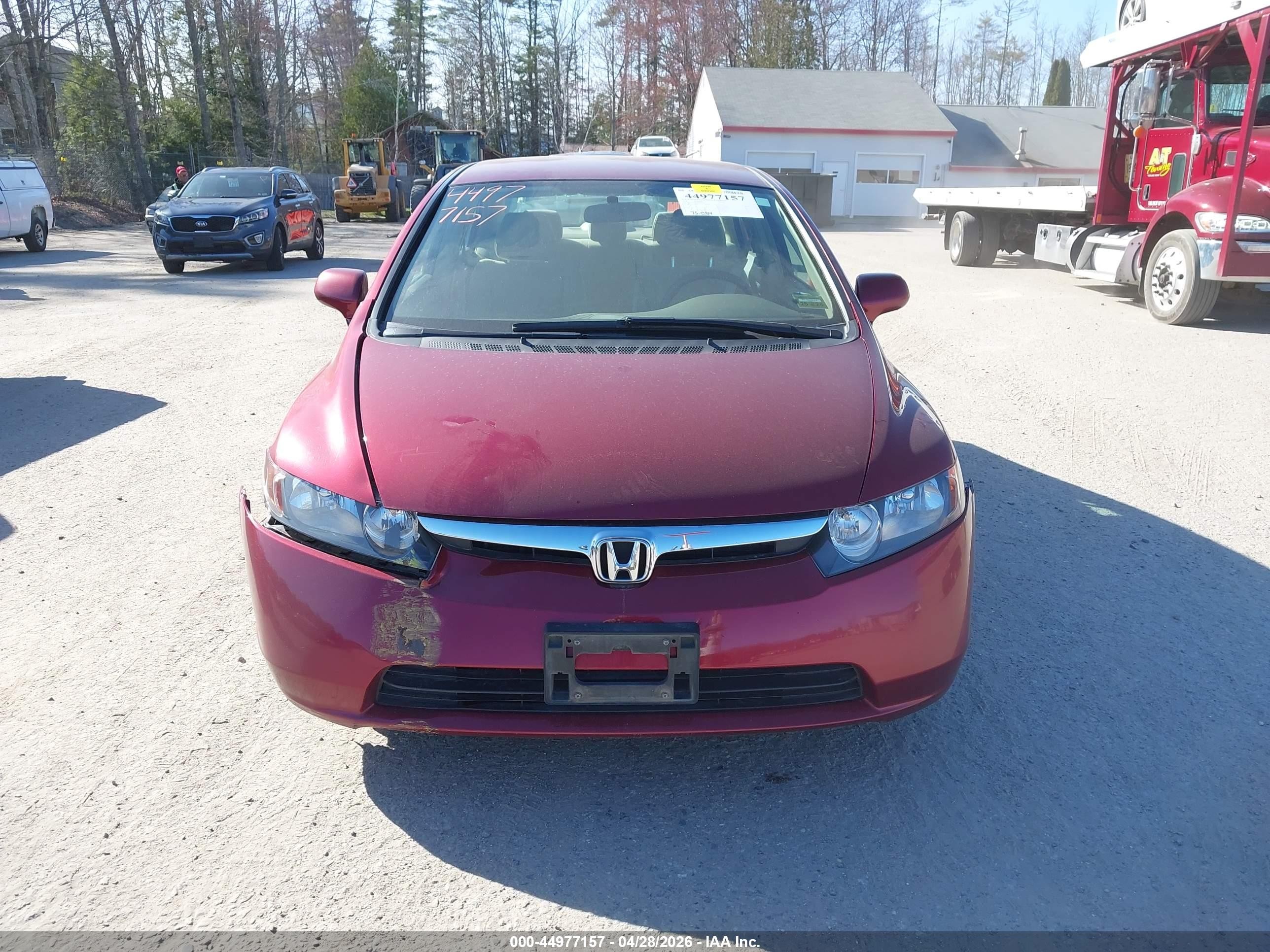 2007 Honda Civic Lx Темно-бордовый vin: 2HGFA16517H501079