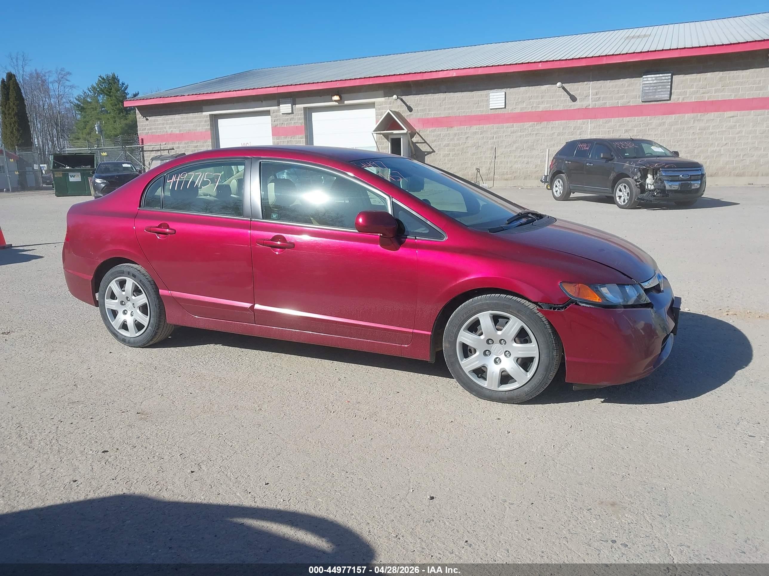 2007 Honda Civic Lx Темно-бордовый vin: 2HGFA16517H501079