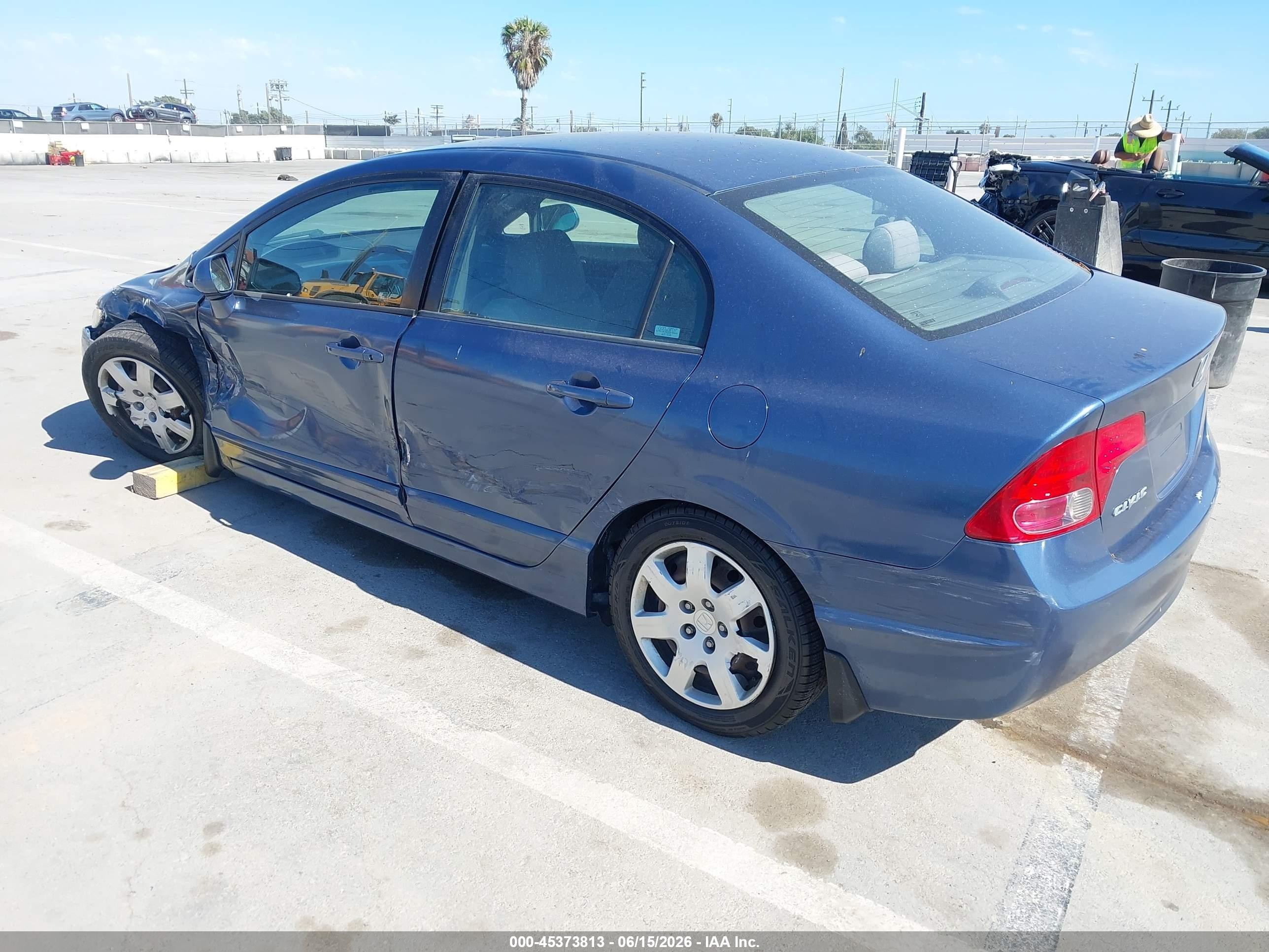 2007 Honda Civic Lx Blue vin: 2HGFA16517H511322
