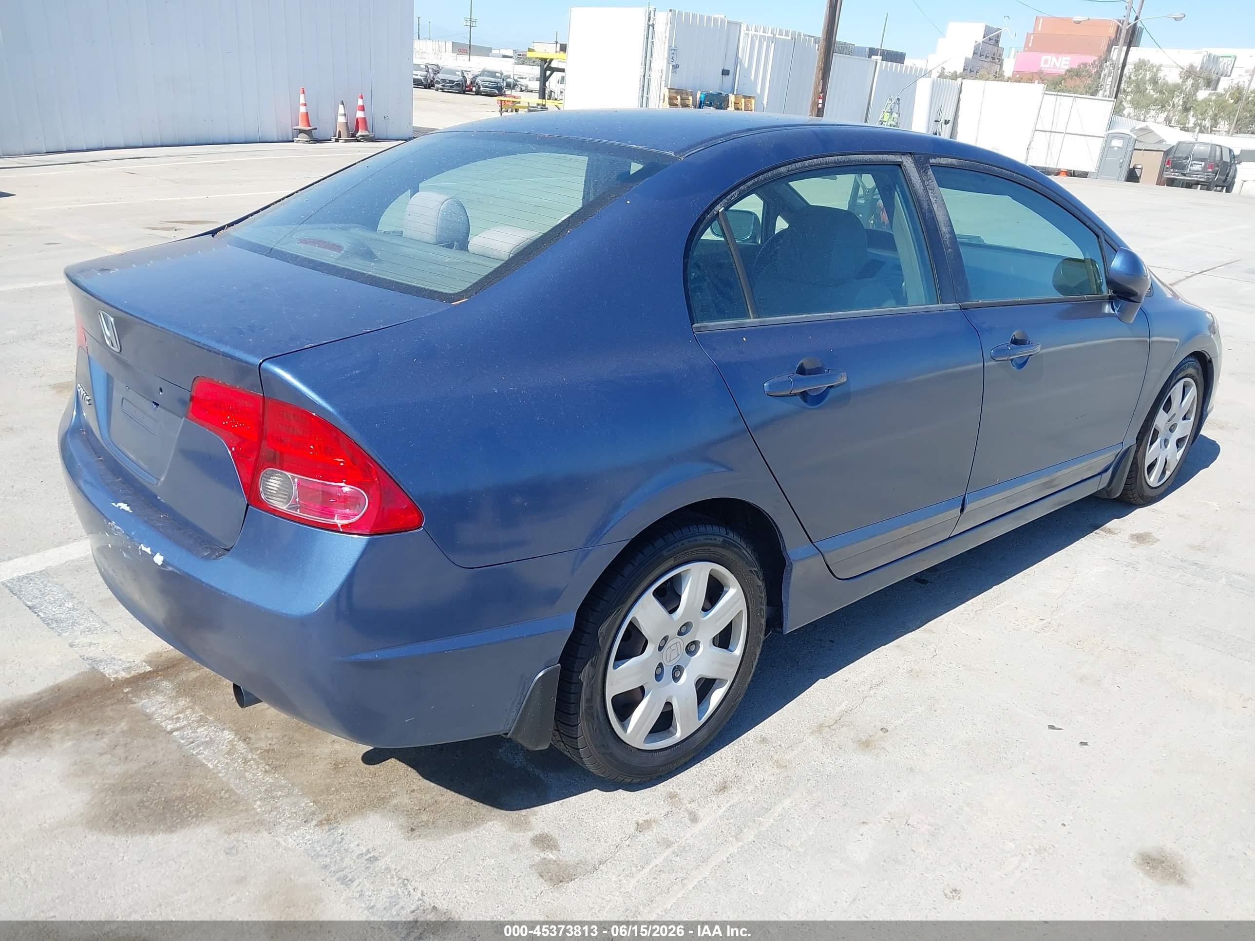 2007 Honda Civic Lx Blue vin: 2HGFA16517H511322