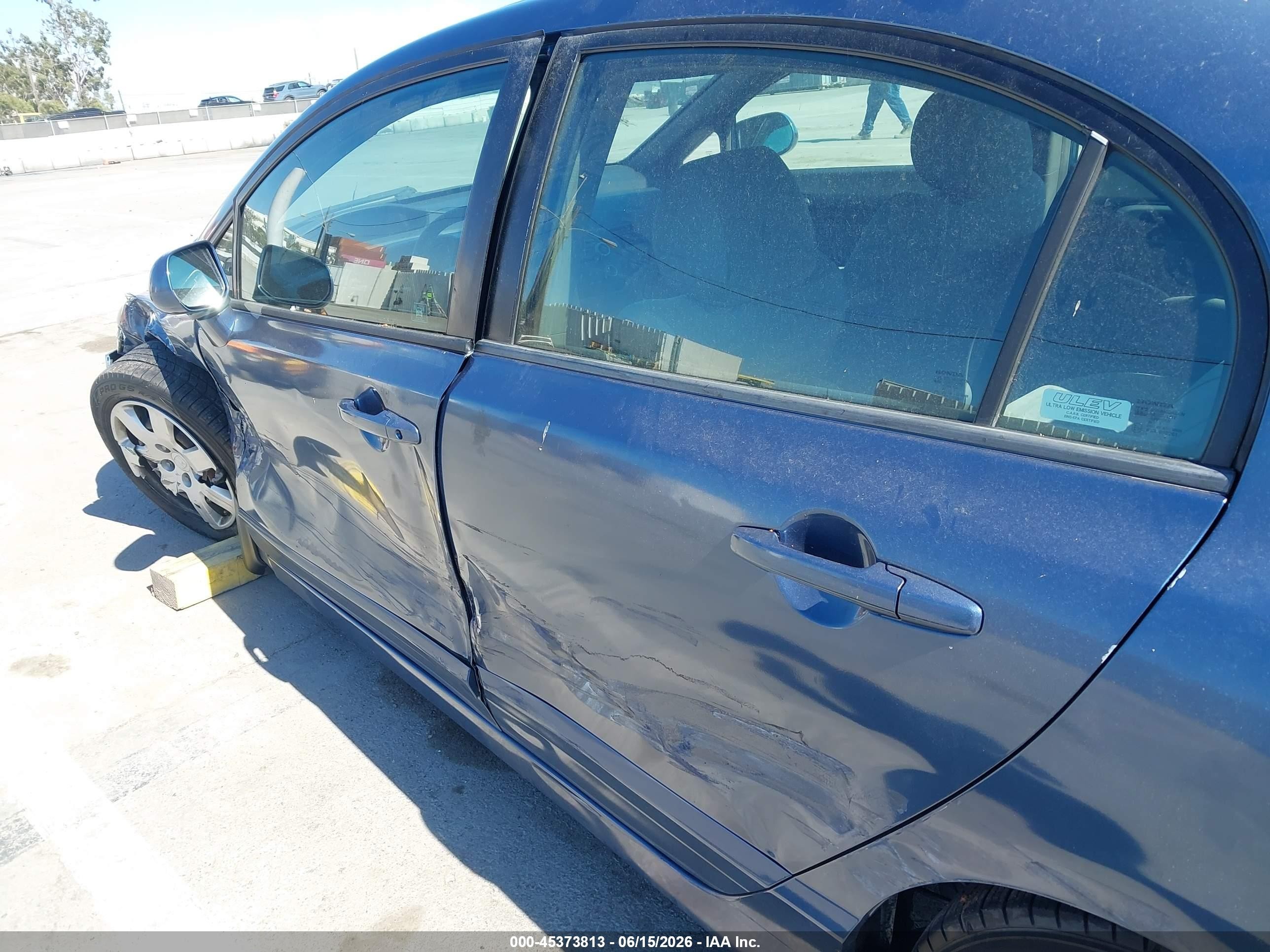 2007 Honda Civic Lx Blue vin: 2HGFA16517H511322