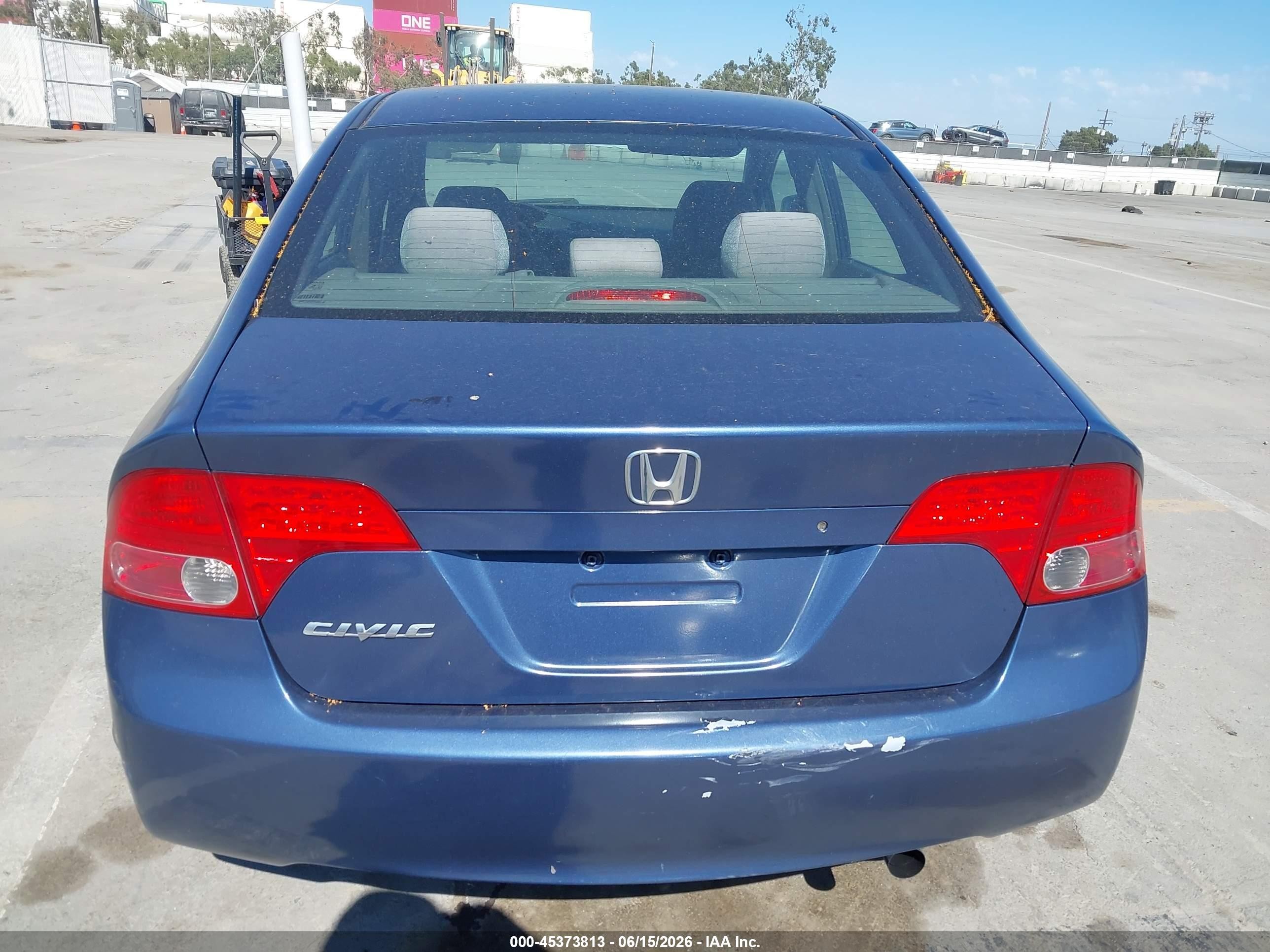 2007 Honda Civic Lx Blue vin: 2HGFA16517H511322