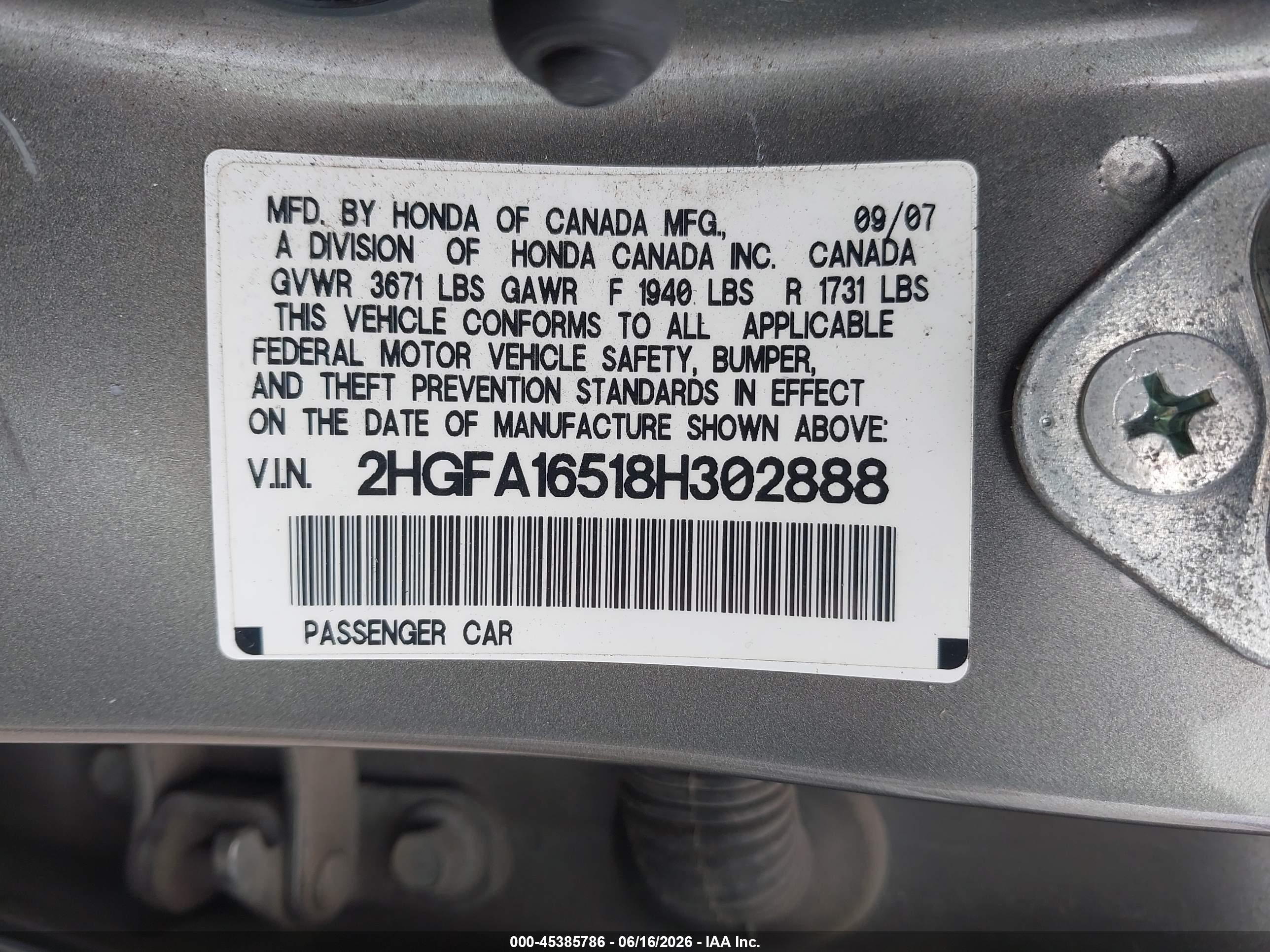 2008 Honda Civic Lx Gray vin: 2HGFA16518H302888