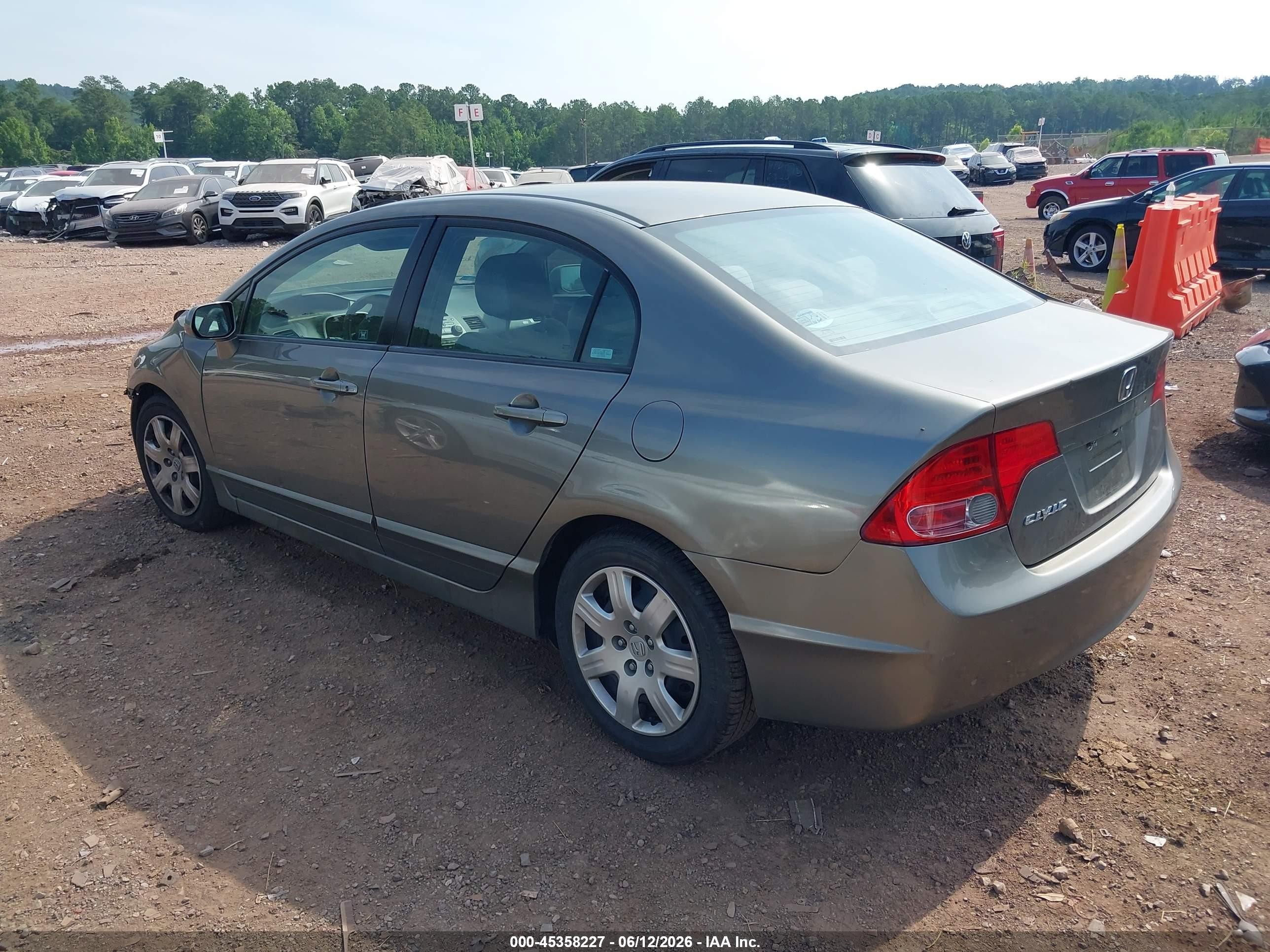 2008 Honda Civic Lx Gray vin: 2HGFA16518H306861