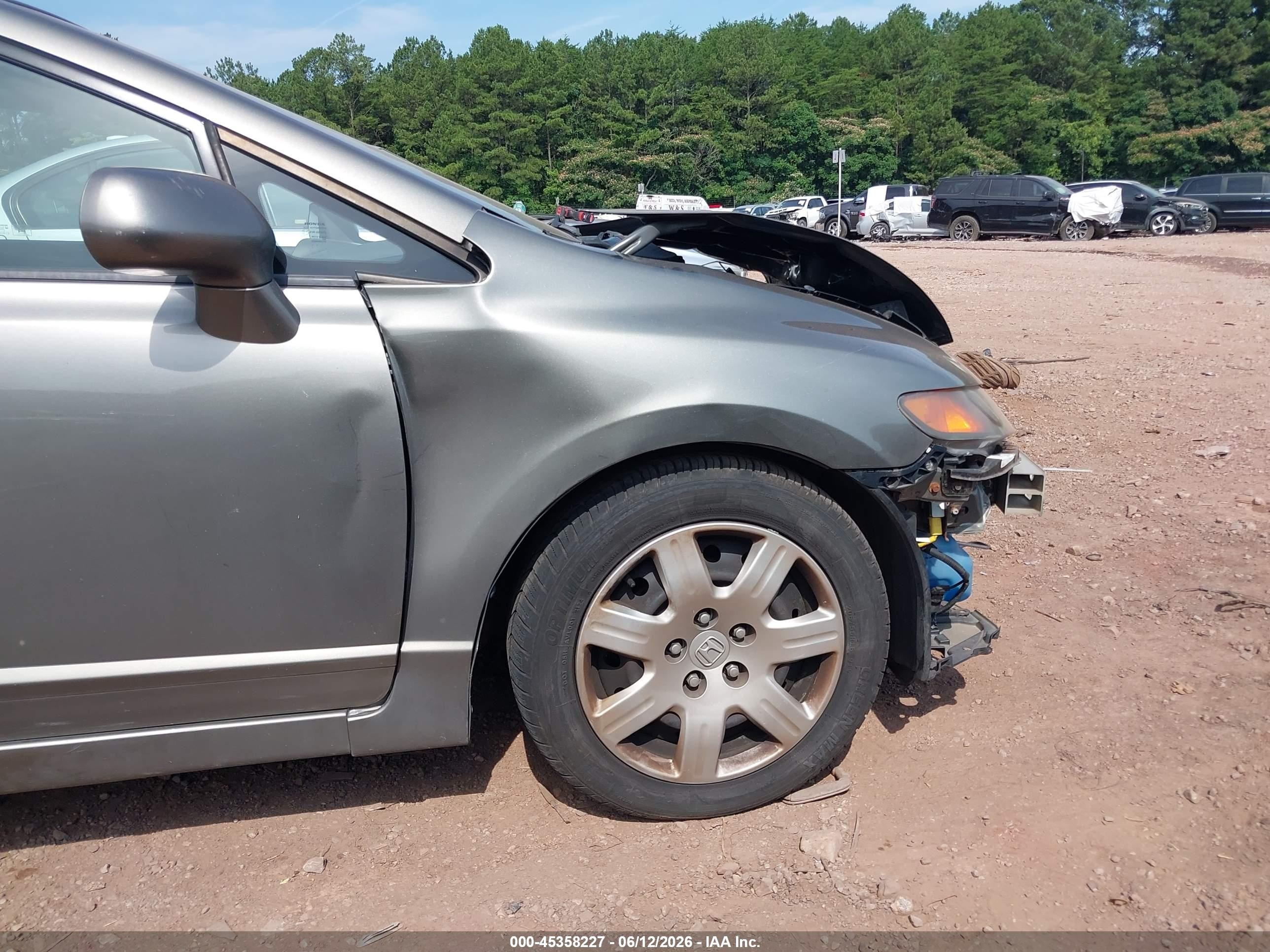 2008 Honda Civic Lx Gray vin: 2HGFA16518H306861