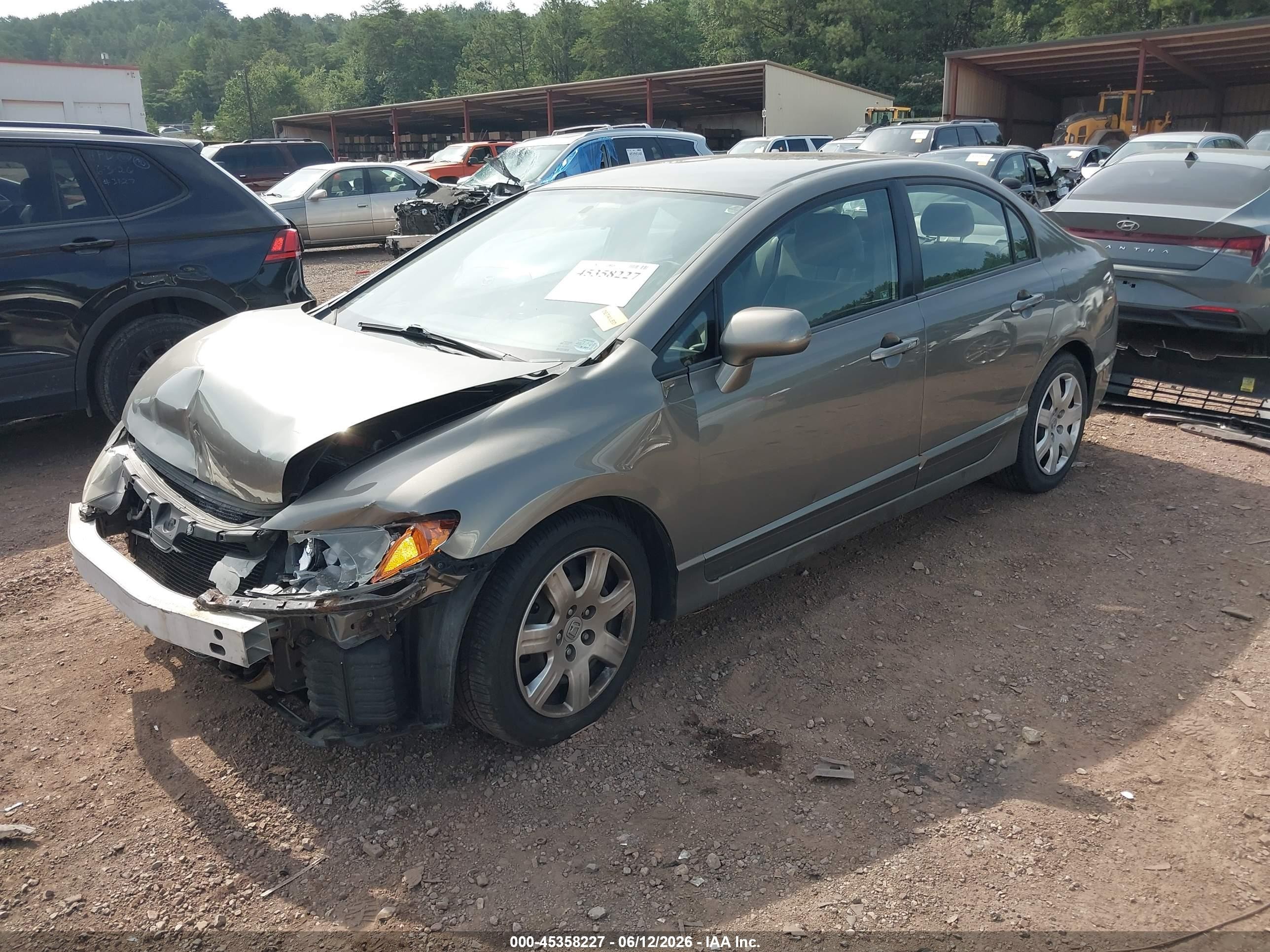 2008 Honda Civic Lx Gray vin: 2HGFA16518H306861