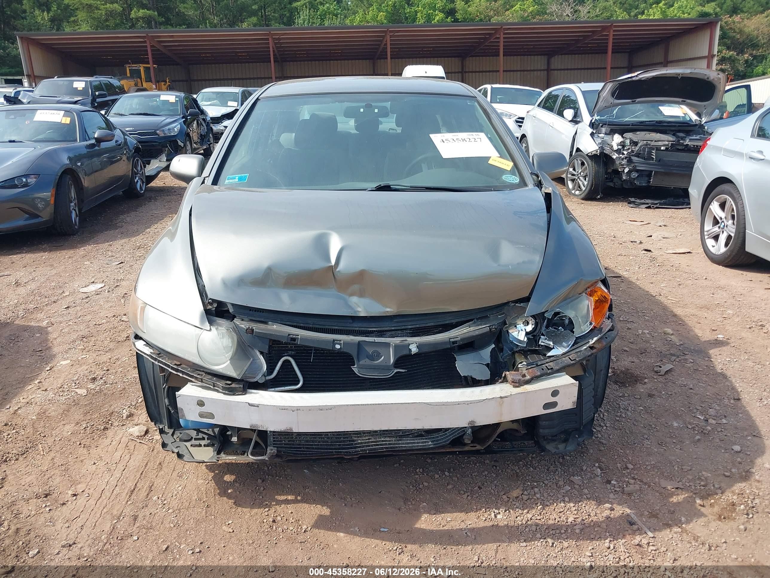 2008 Honda Civic Lx Gray vin: 2HGFA16518H306861