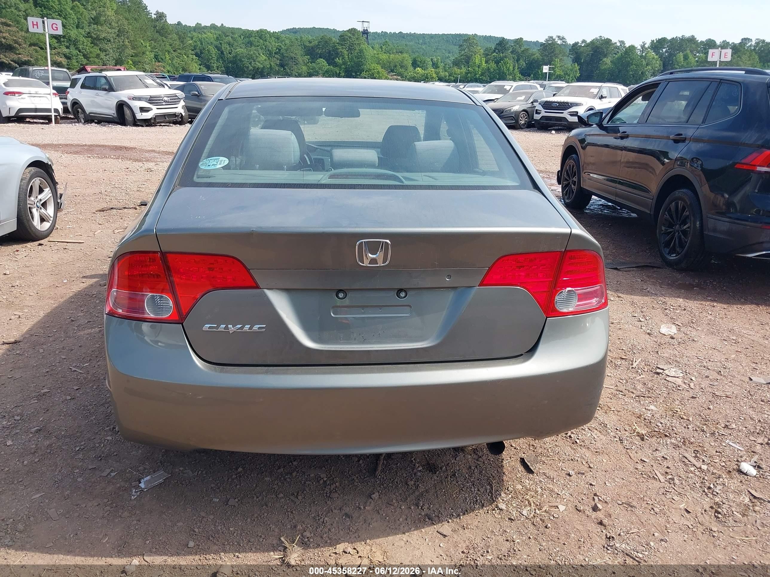 2008 Honda Civic Lx Gray vin: 2HGFA16518H306861