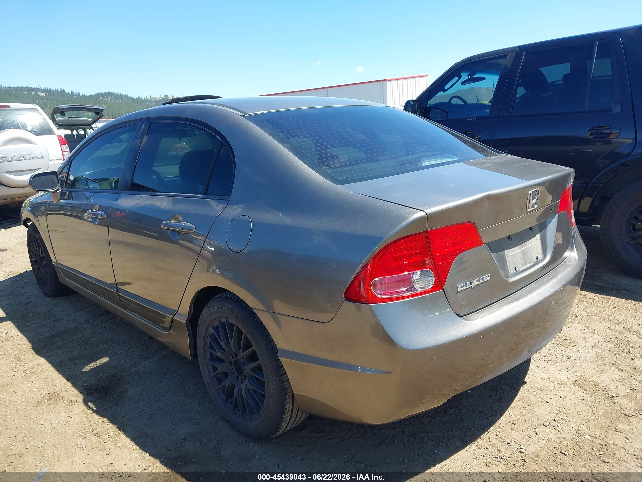 2008 Honda Civic Lx Gray vin: 2HGFA16518H317942