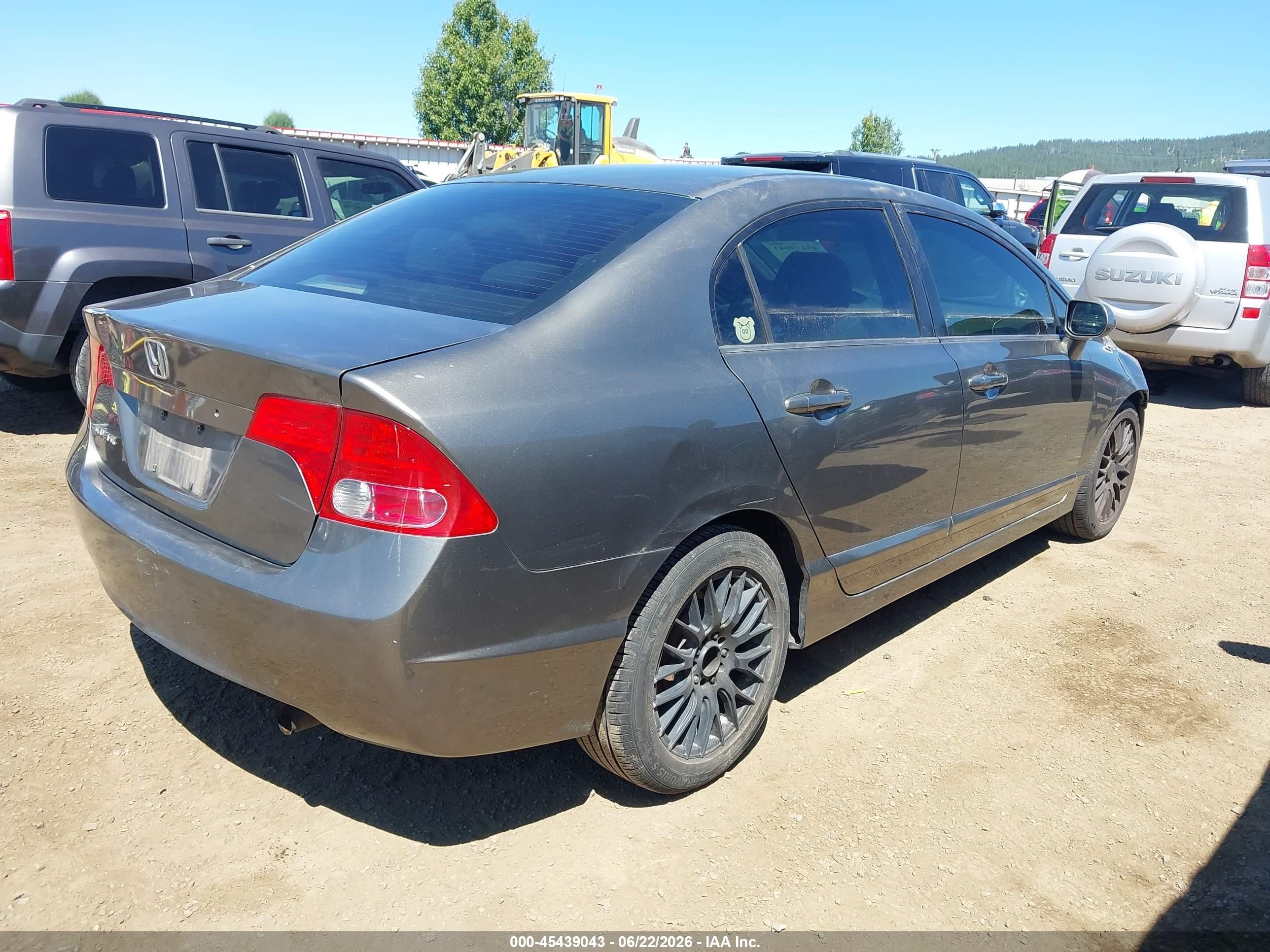 2008 Honda Civic Lx Gray vin: 2HGFA16518H317942
