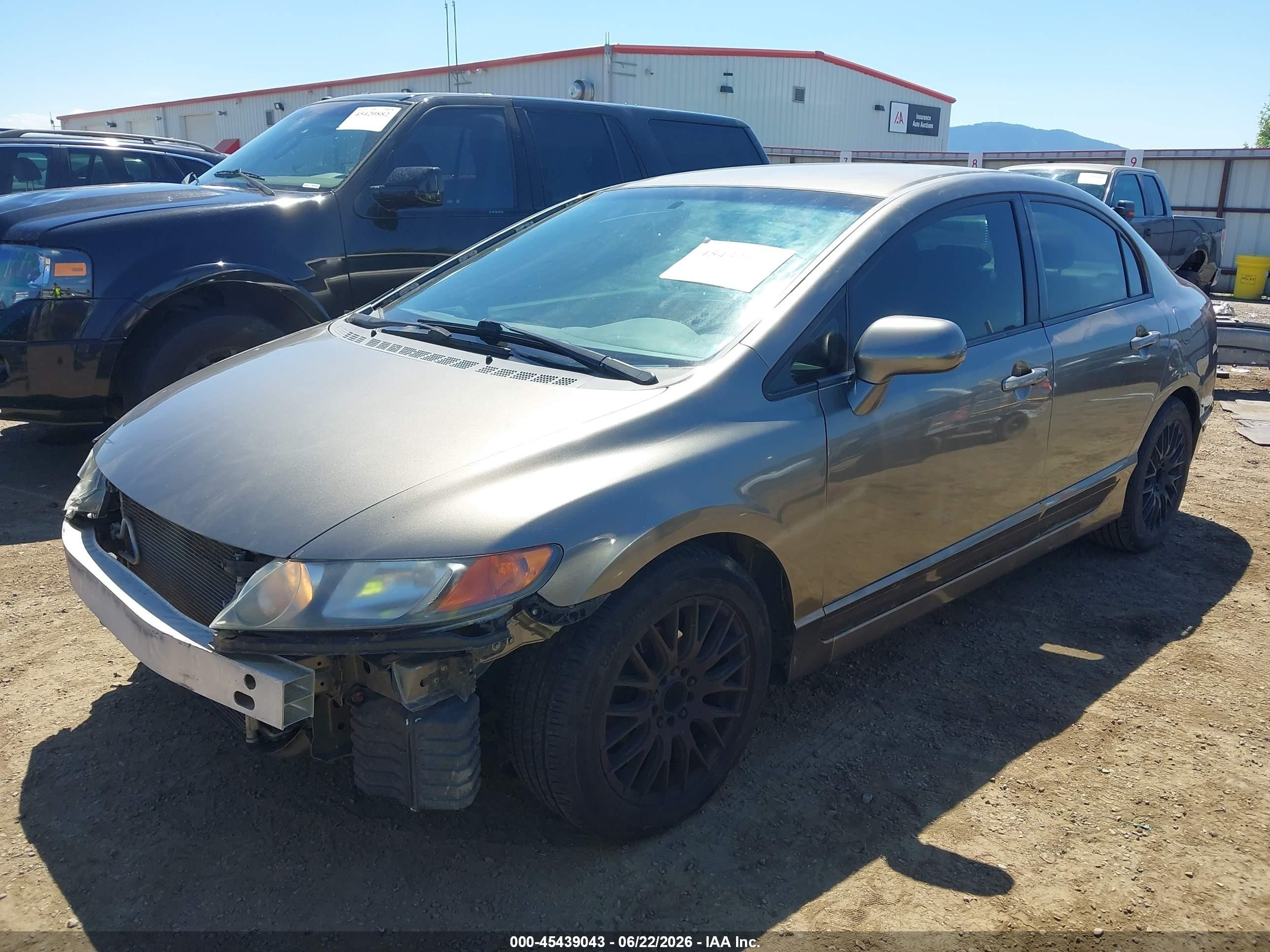 2008 Honda Civic Lx Gray vin: 2HGFA16518H317942