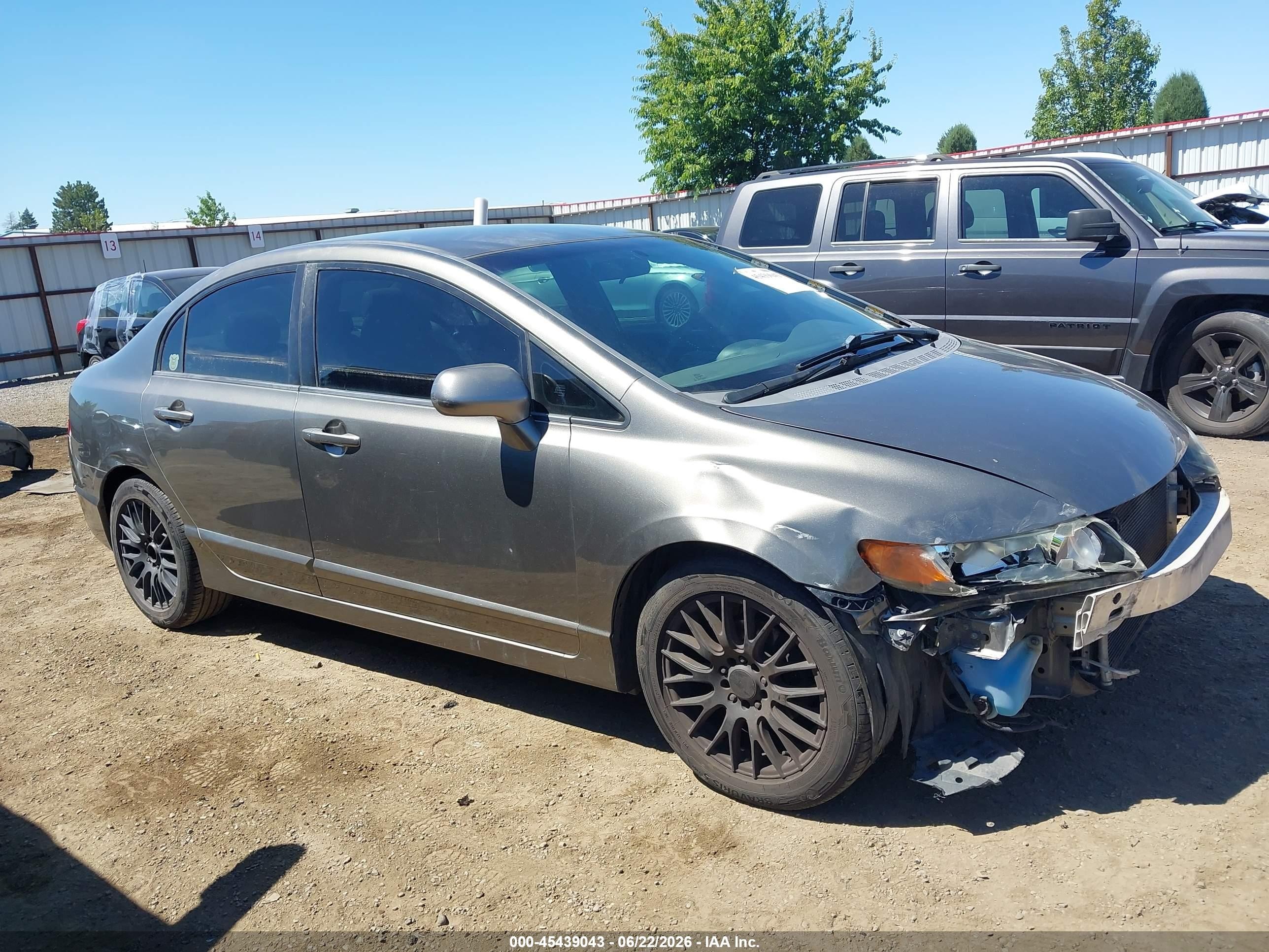 2008 Honda Civic Lx Gray vin: 2HGFA16518H317942