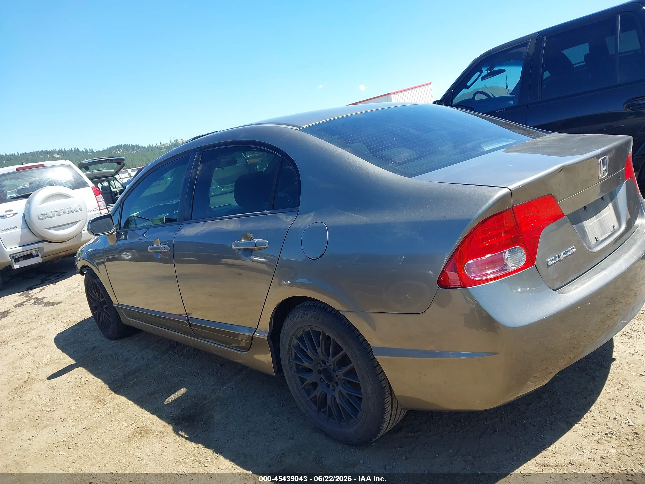 2008 Honda Civic Lx Gray vin: 2HGFA16518H317942