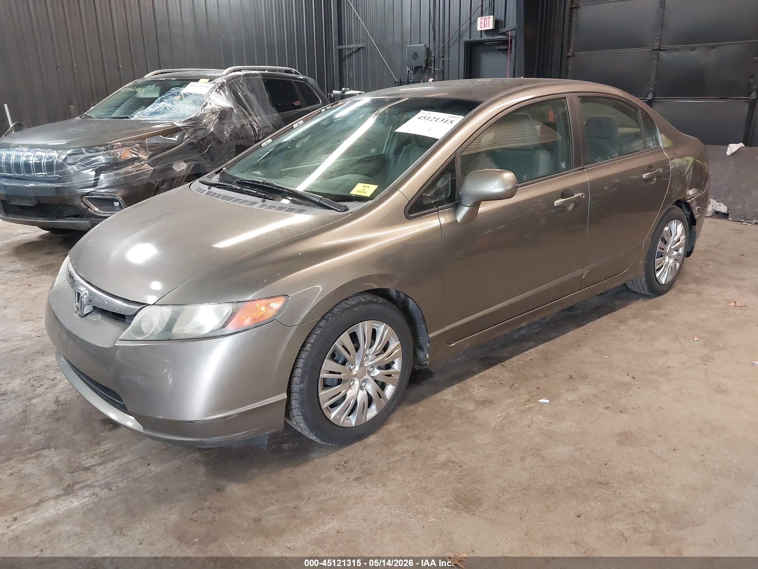 2008 Honda Civic Lx Серый vin: 2HGFA16518H325751