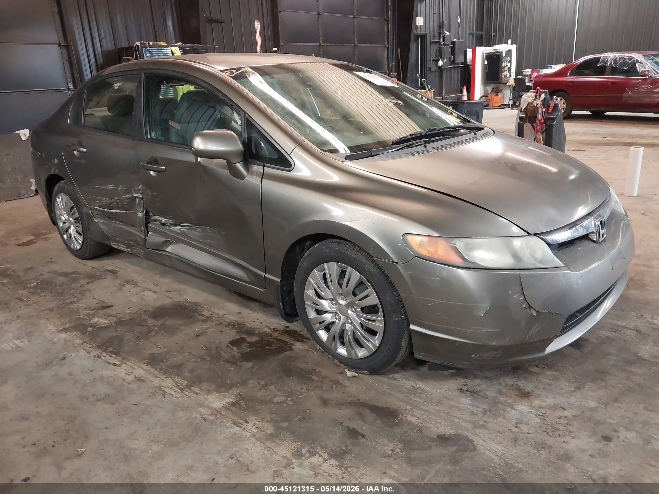 2008 Honda Civic Lx Серый vin: 2HGFA16518H325751