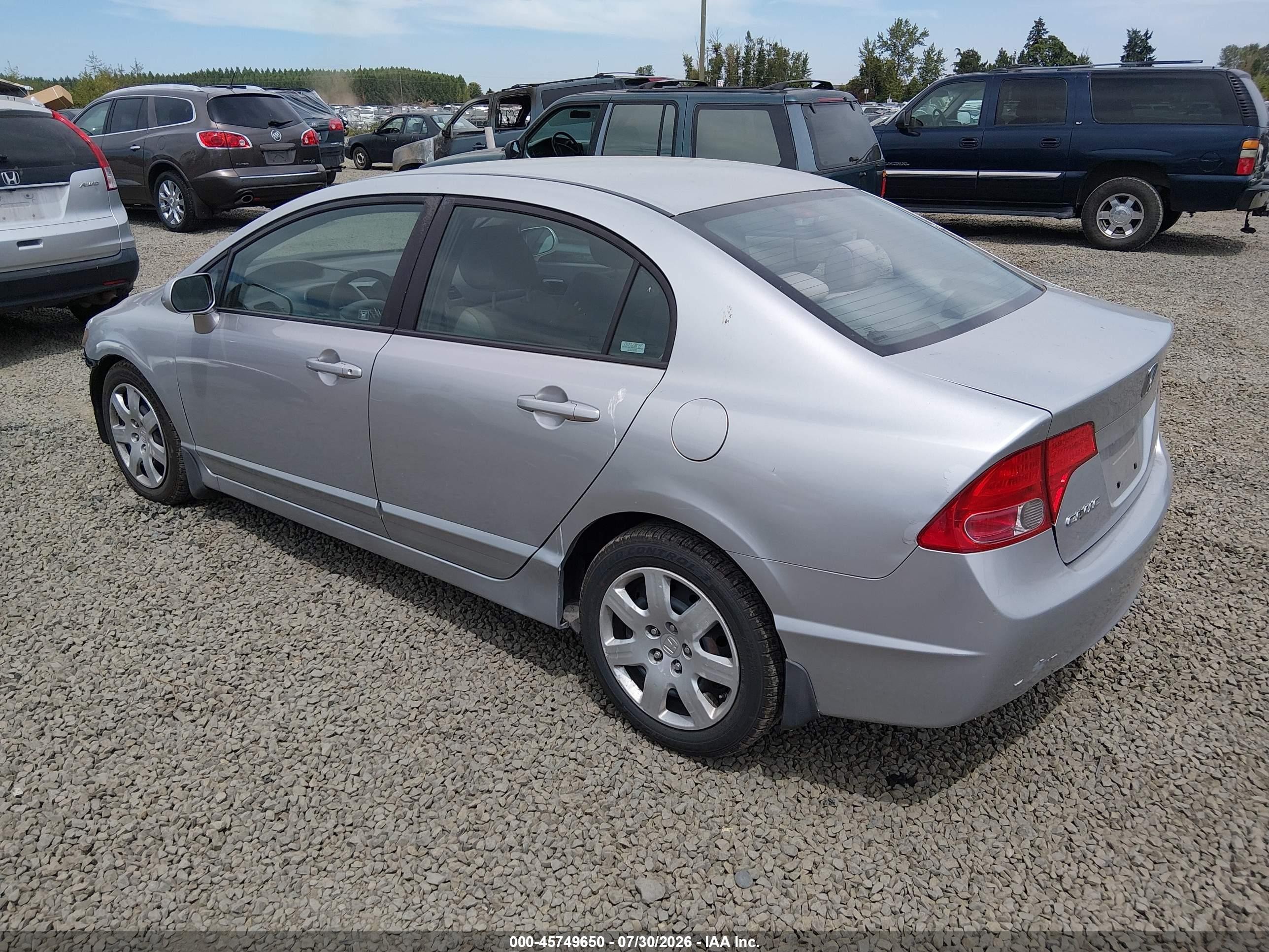 2008 Honda Civic Lx Silver vin: 2HGFA16518H339052