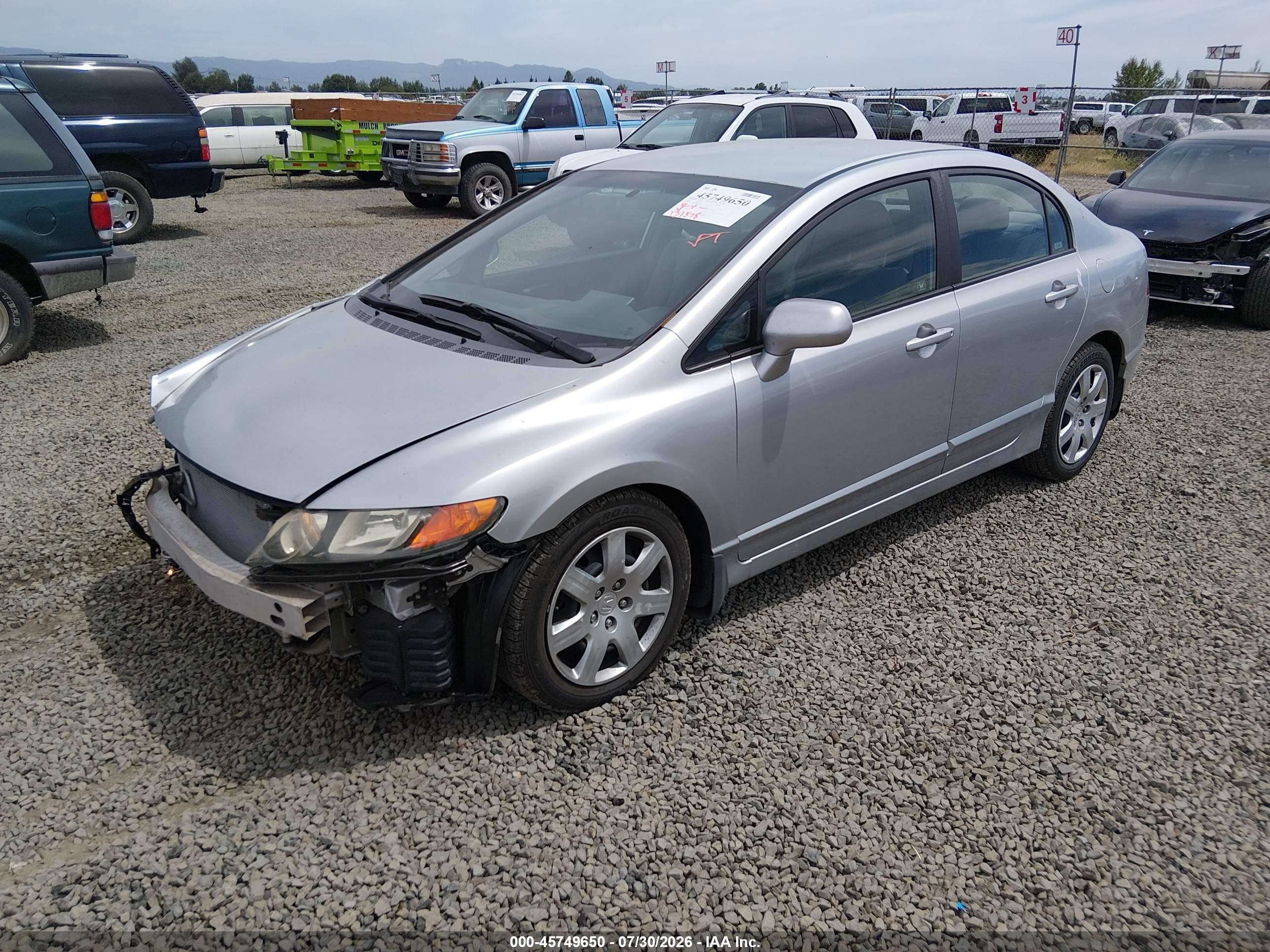 2008 Honda Civic Lx Silver vin: 2HGFA16518H339052
