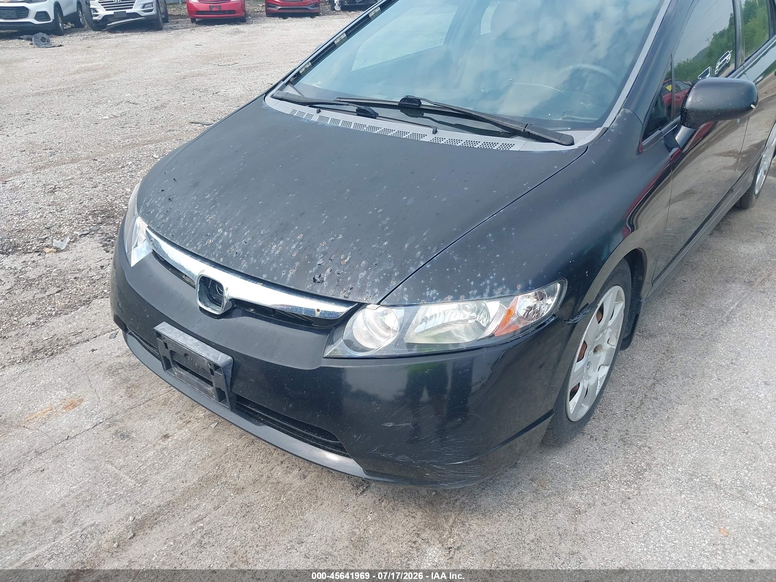 2008 Honda Civic Lx Черный vin: 2HGFA16518H348446