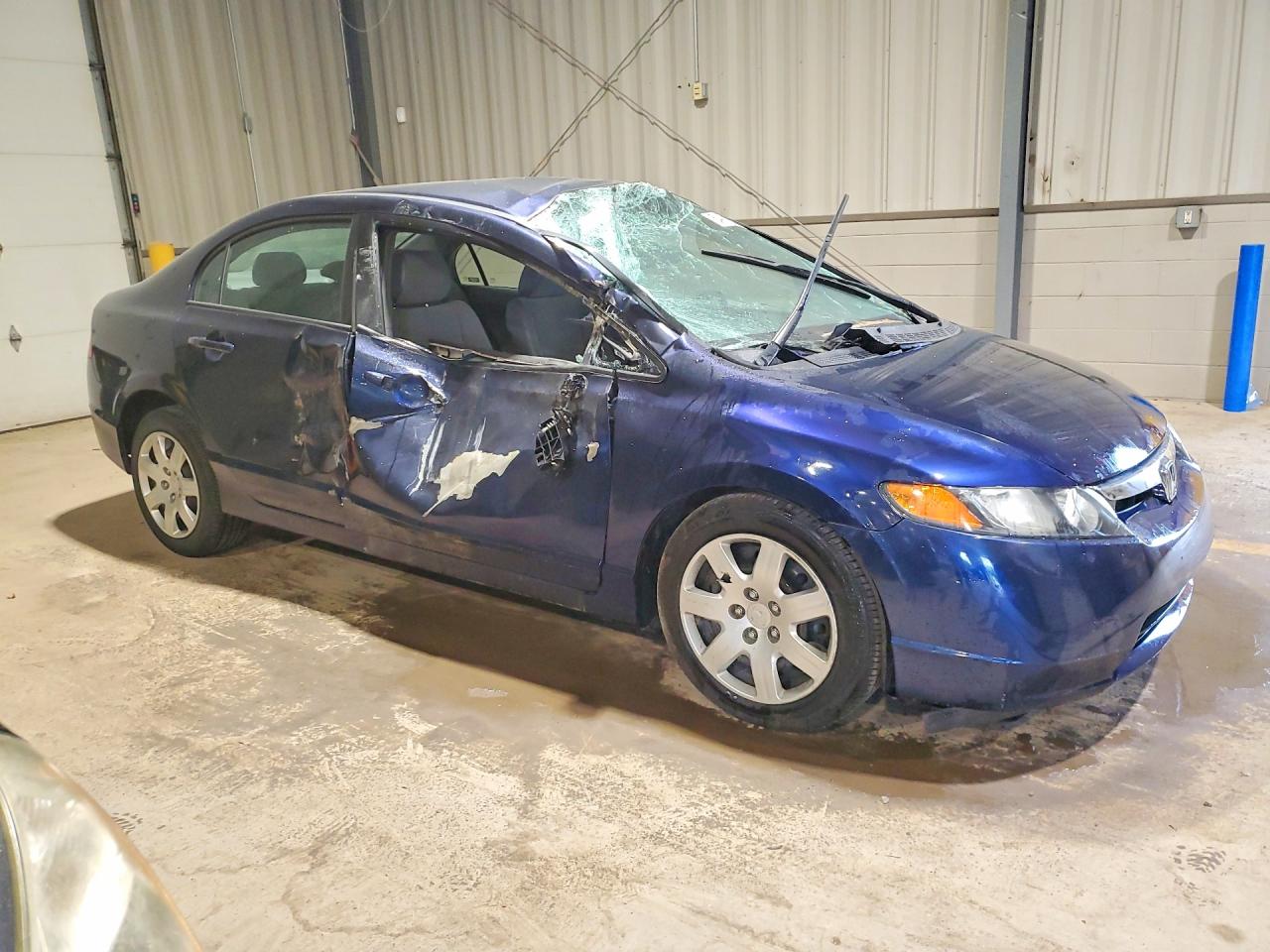2008 Honda Civic Lx Blue vin: 2HGFA16518H511466