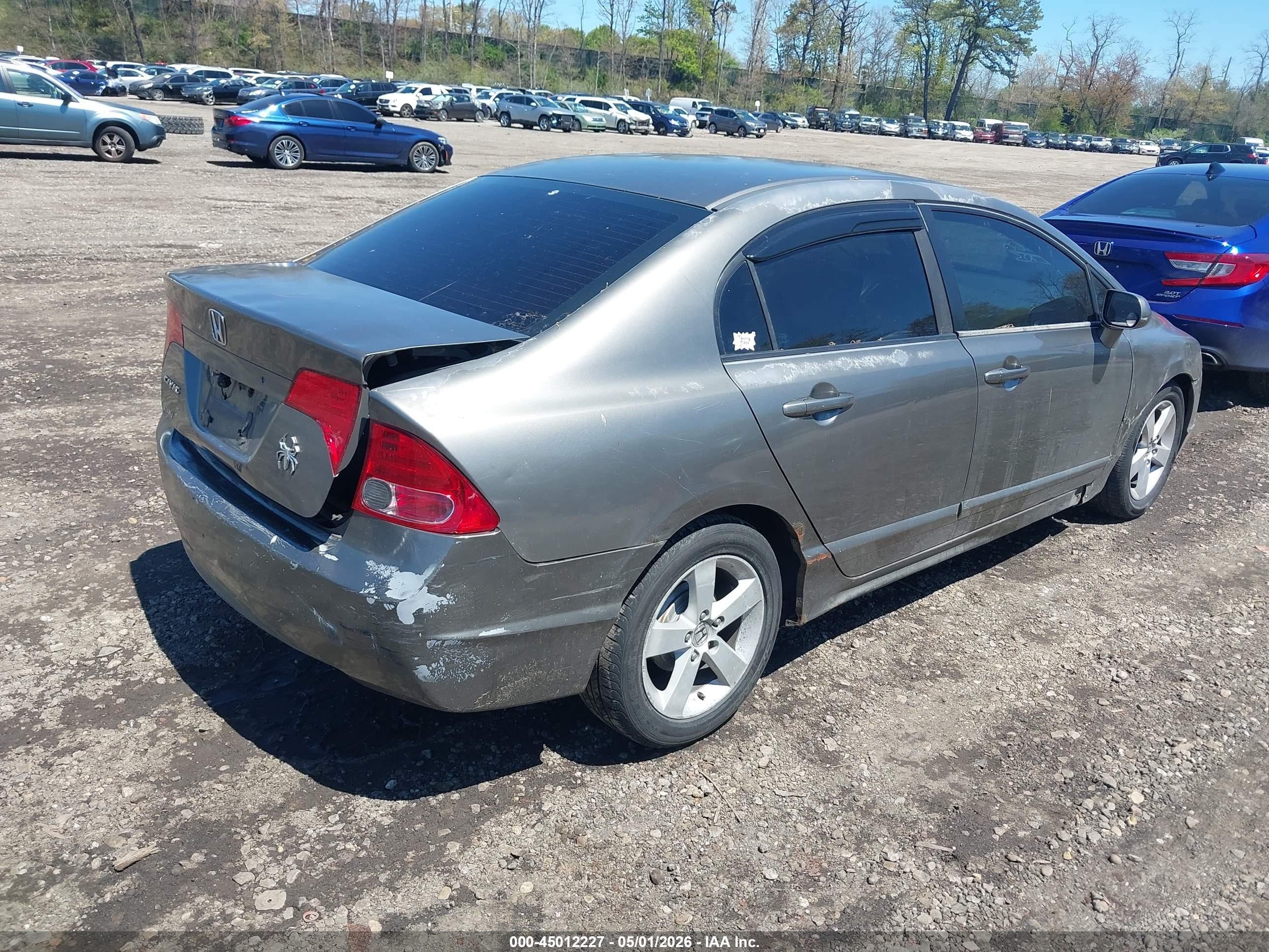 2008 Honda Civic Lx Gray vin: 2HGFA16518H525805