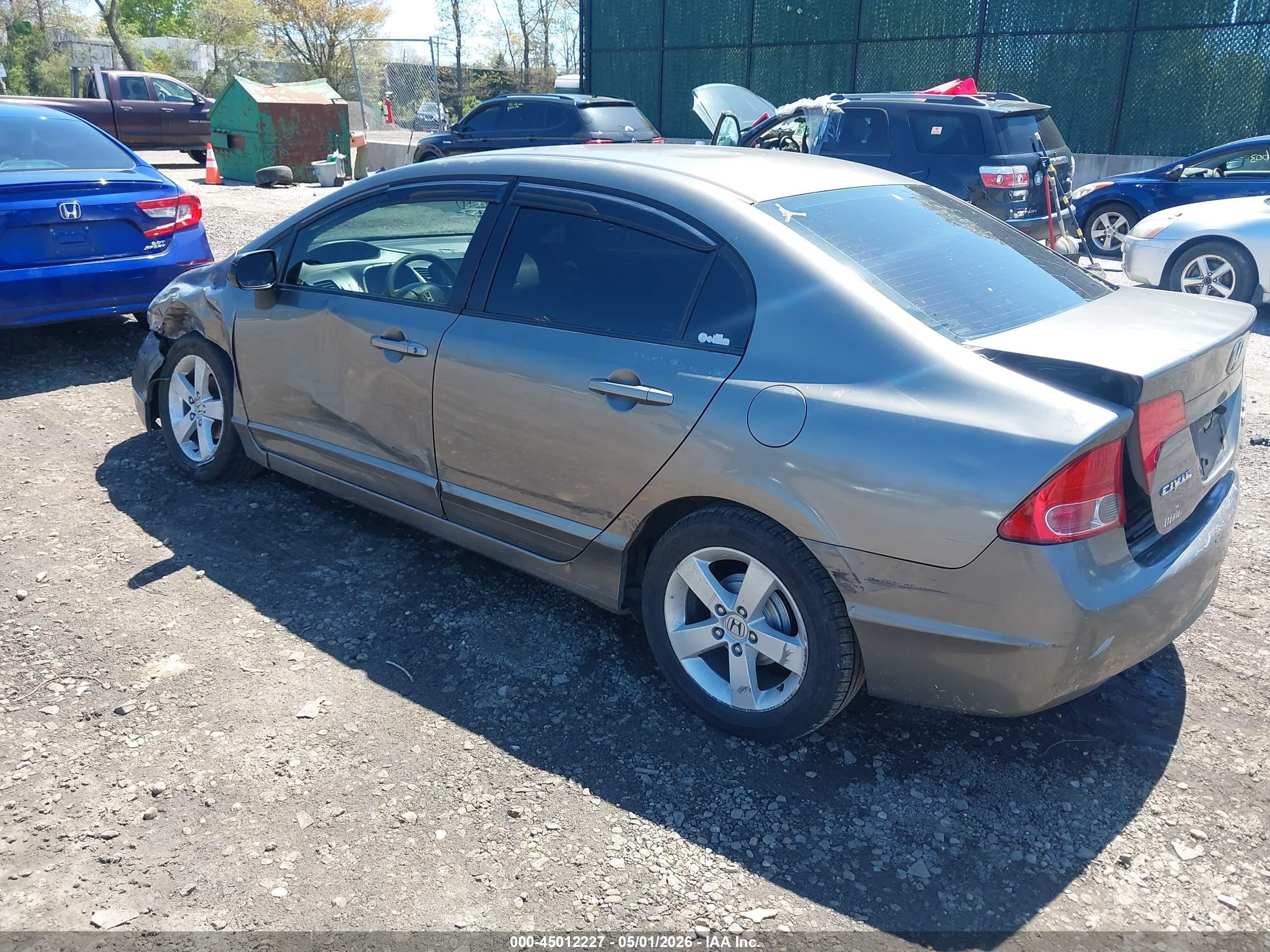 2008 Honda Civic Lx Gray vin: 2HGFA16518H525805