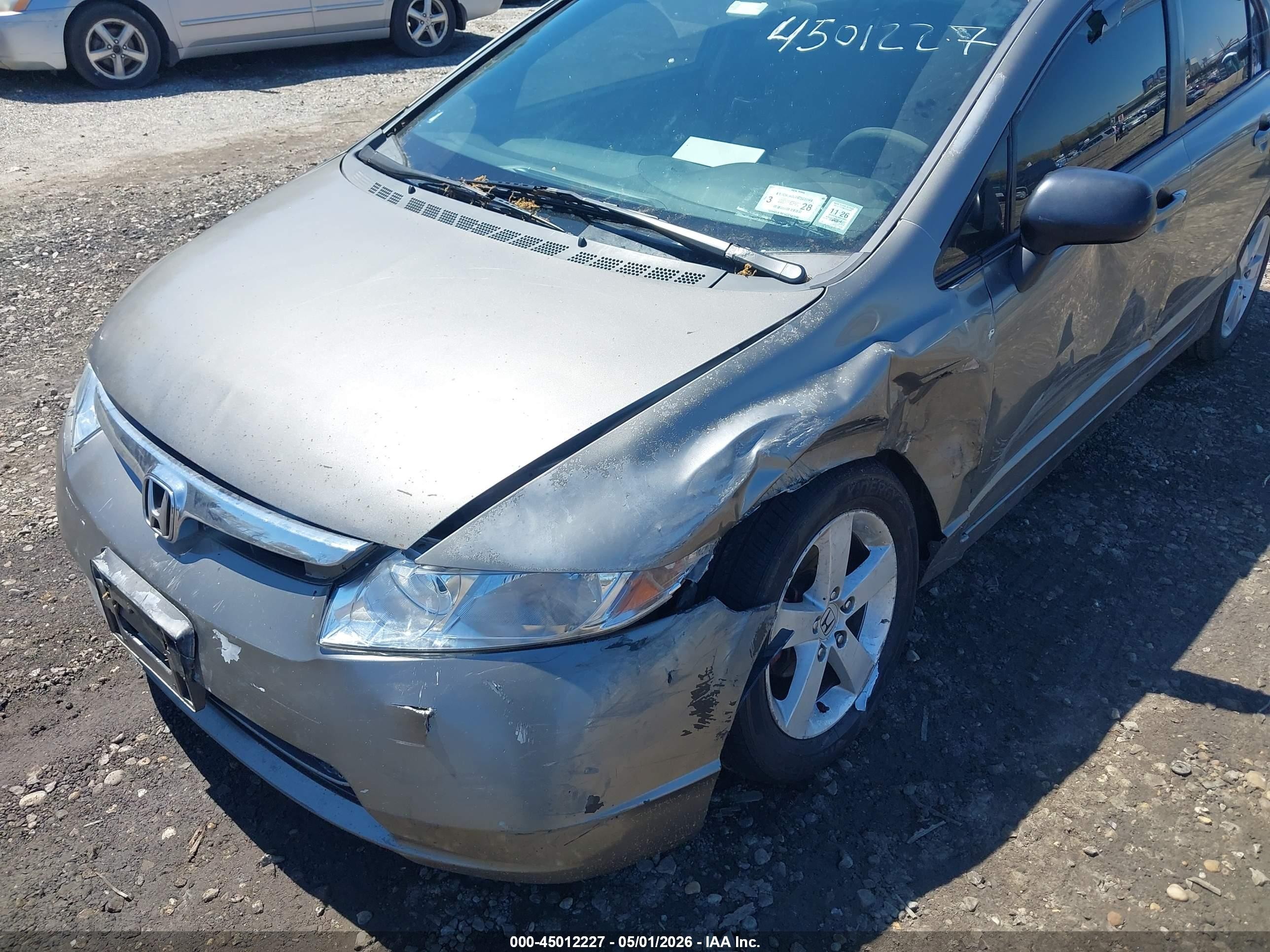 2008 Honda Civic Lx Gray vin: 2HGFA16518H525805
