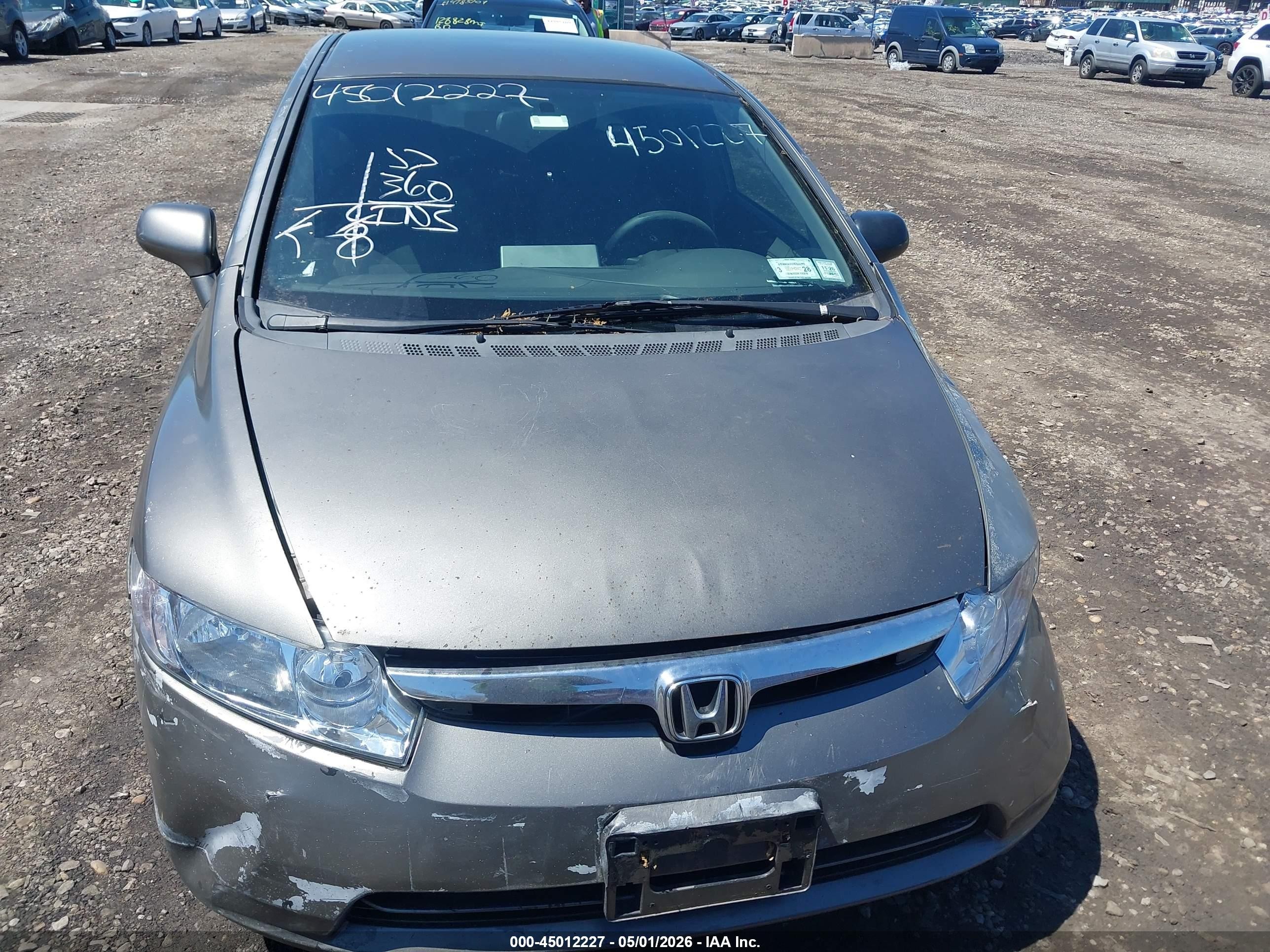 2008 Honda Civic Lx Gray vin: 2HGFA16518H525805